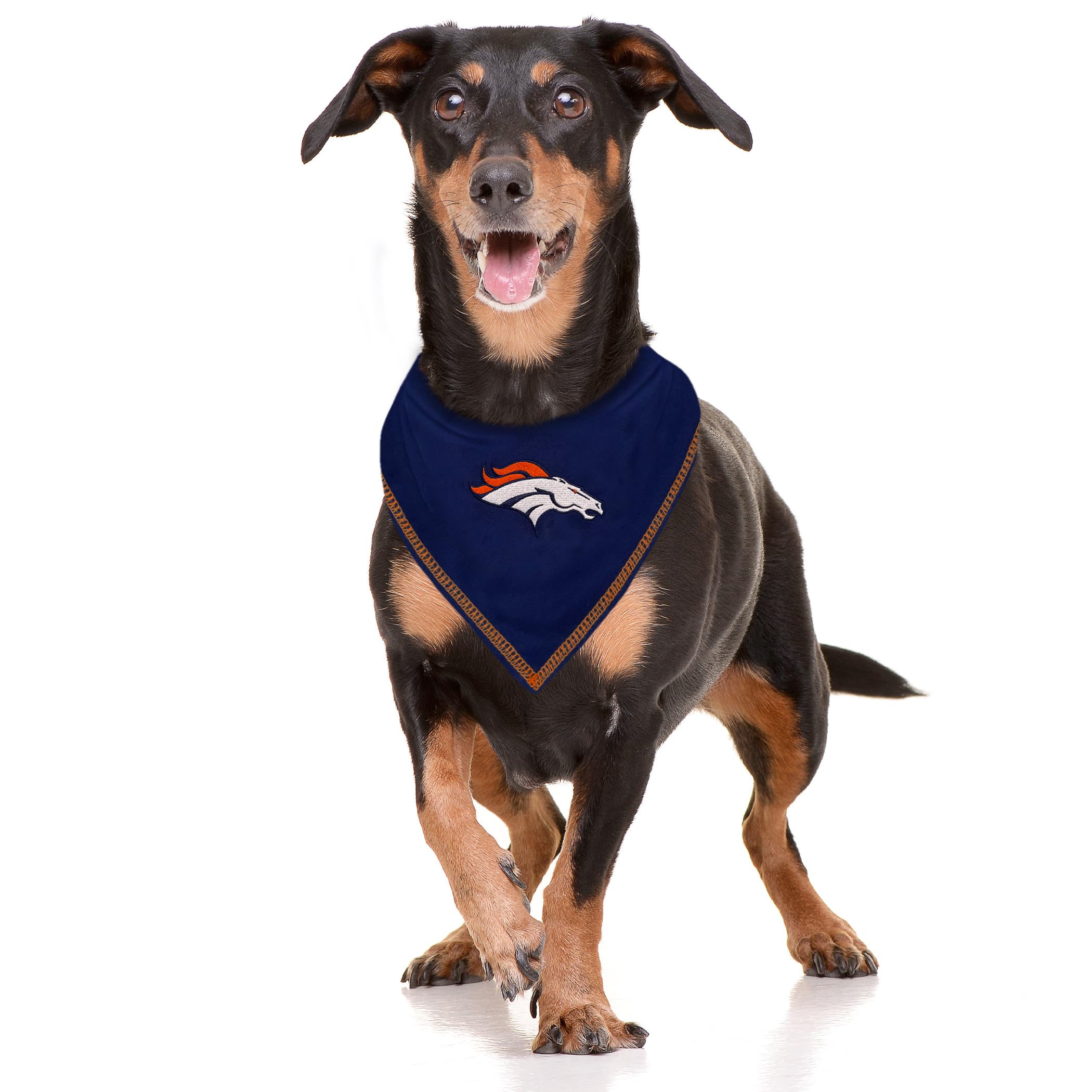 Pets First Nfl Dener Broncos Tie Bandana, Small/Medium. Dog Bandana Scarf Bib For Pet Cat Dog. The Ultimate Game-Day Party Banda