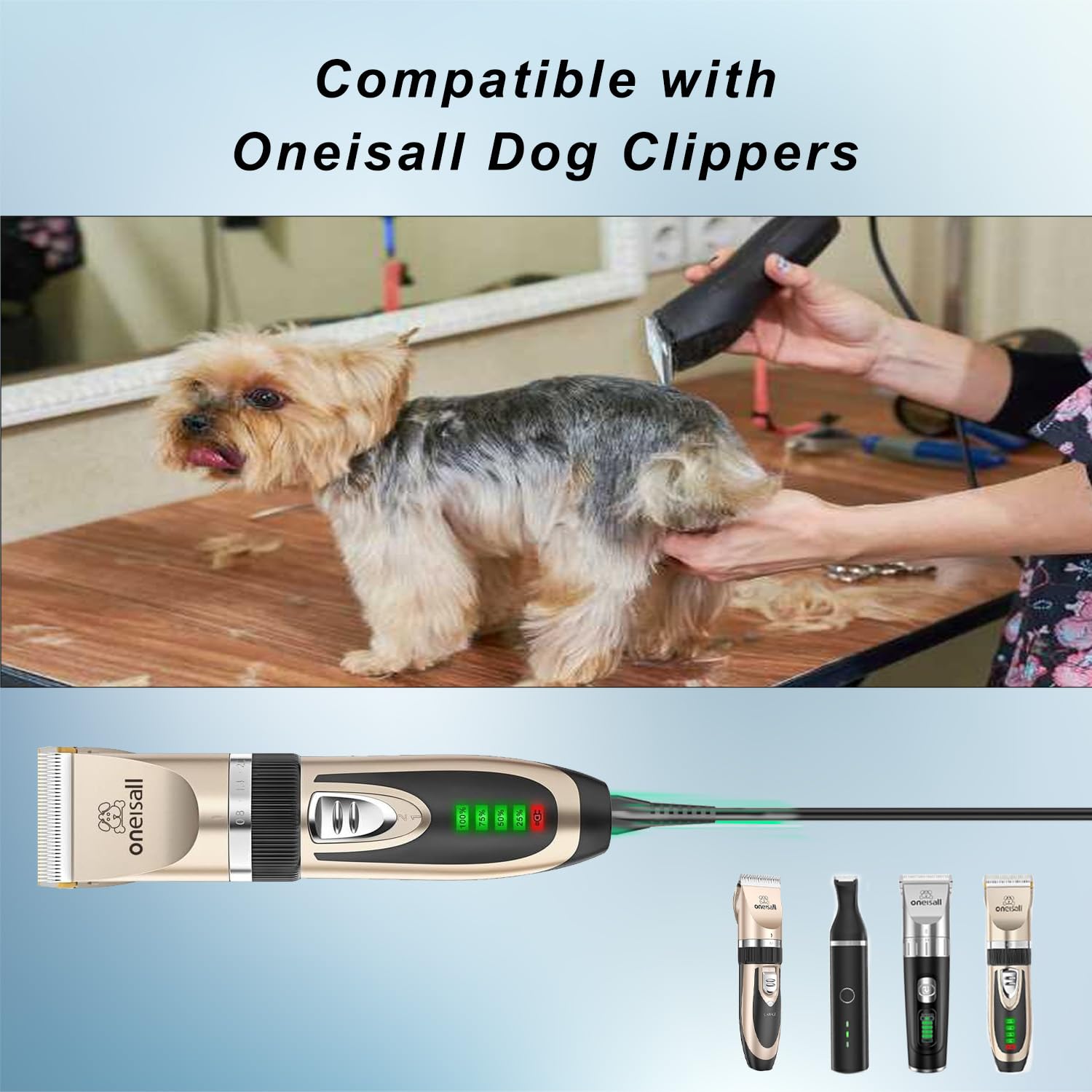 Pinkind Replacement Charger for oneisall Low Noise Dog Clippers - Compatible Charging Cable for SUPRENT Pet Hair Clippers