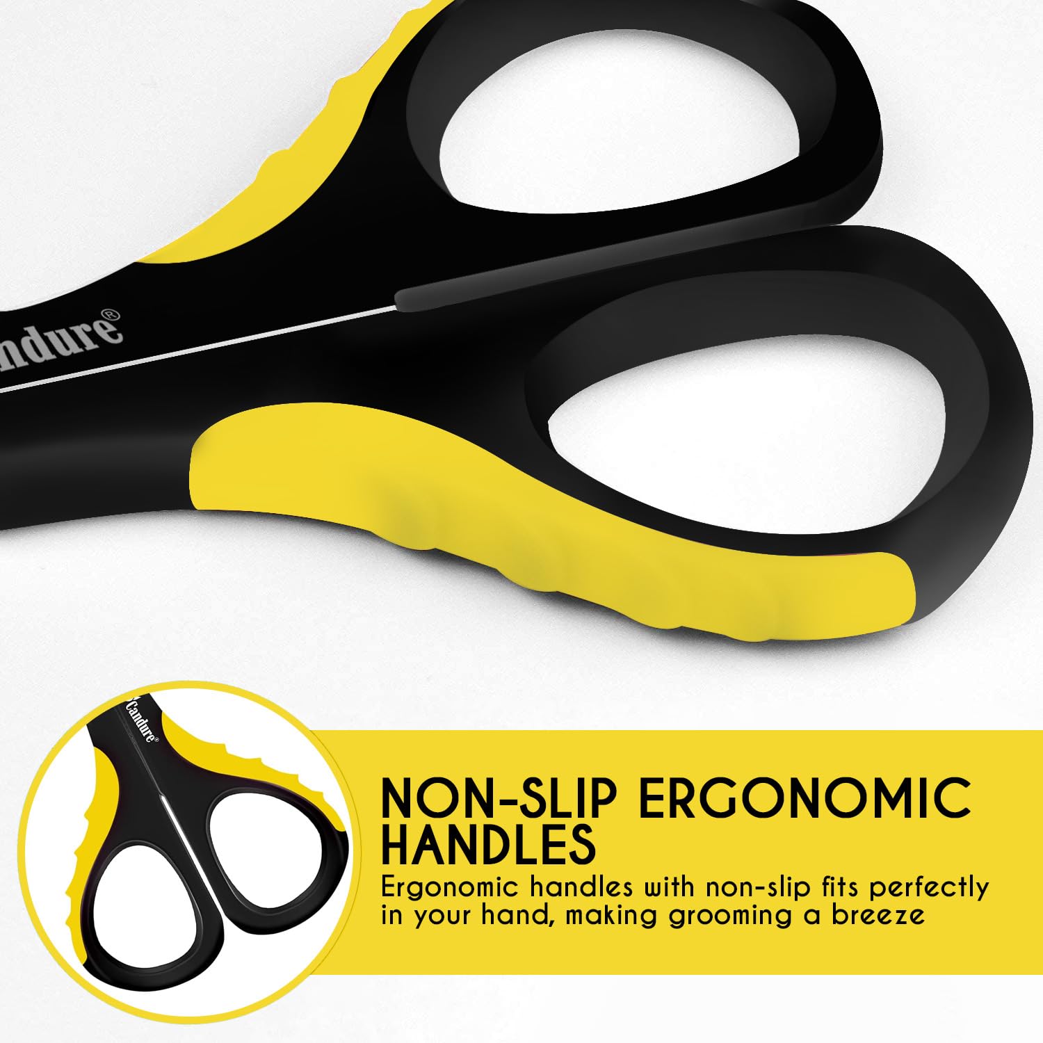 Candure Cat Nail Clipper - Stainless Steel Trimmers for Small Pets, Dark Yellow, Model TY