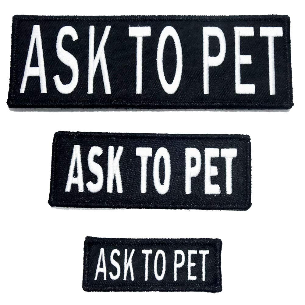 Leashboss Service Dog Patches for Harness | hook and loop Patches for Dog Harness or Vest | Do Not Pet Patch, Dog in Training, S