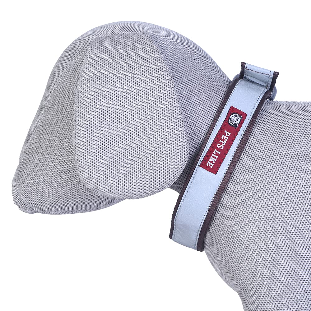 Pets Like Prefect Creation Dog Reflective Collar Brown(38Mm)
