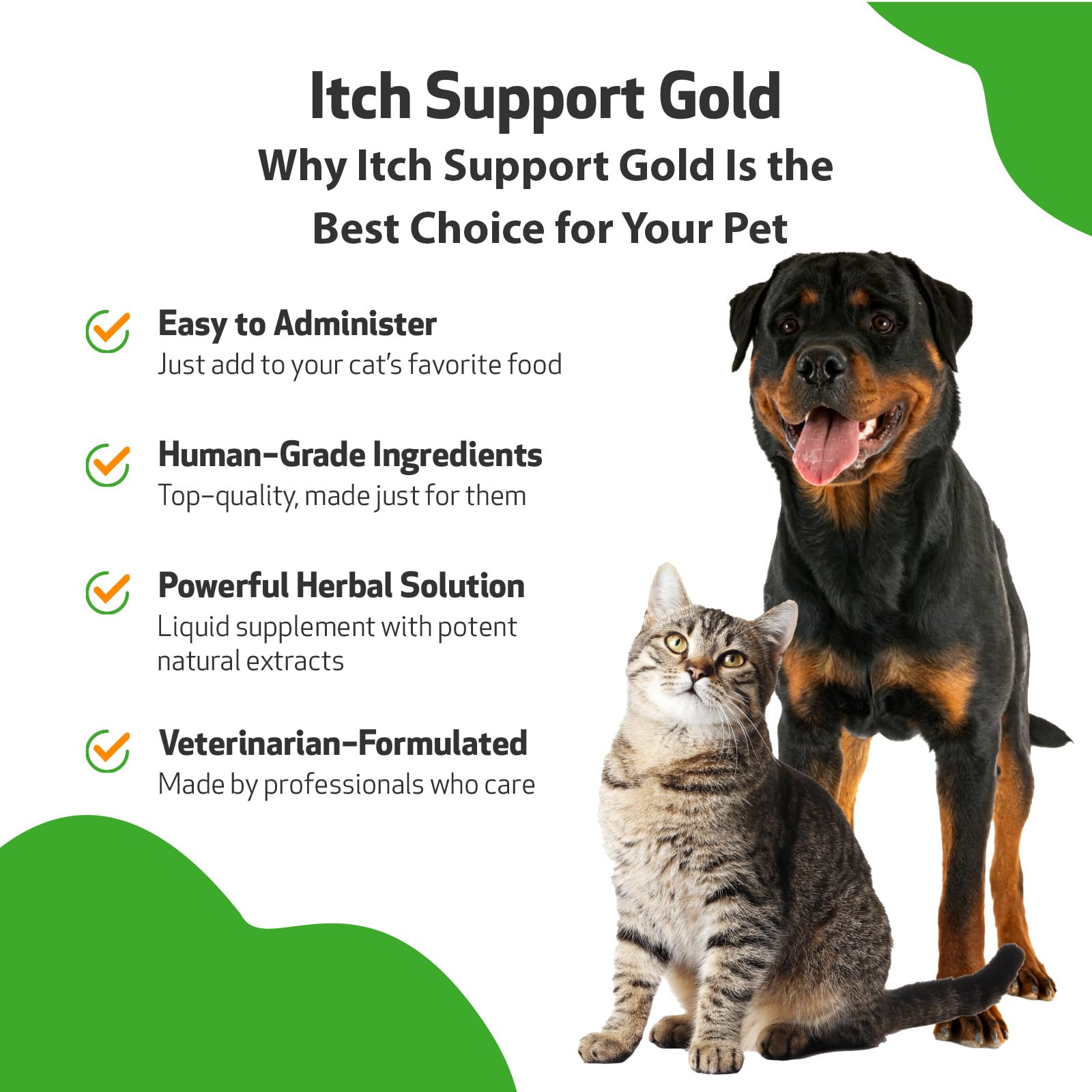 Pet Wellbeing Itch Support Gold for Dogs - Occasional Itching, Scratching, and Hot Spots, Environmental and Seasonal Allergies -