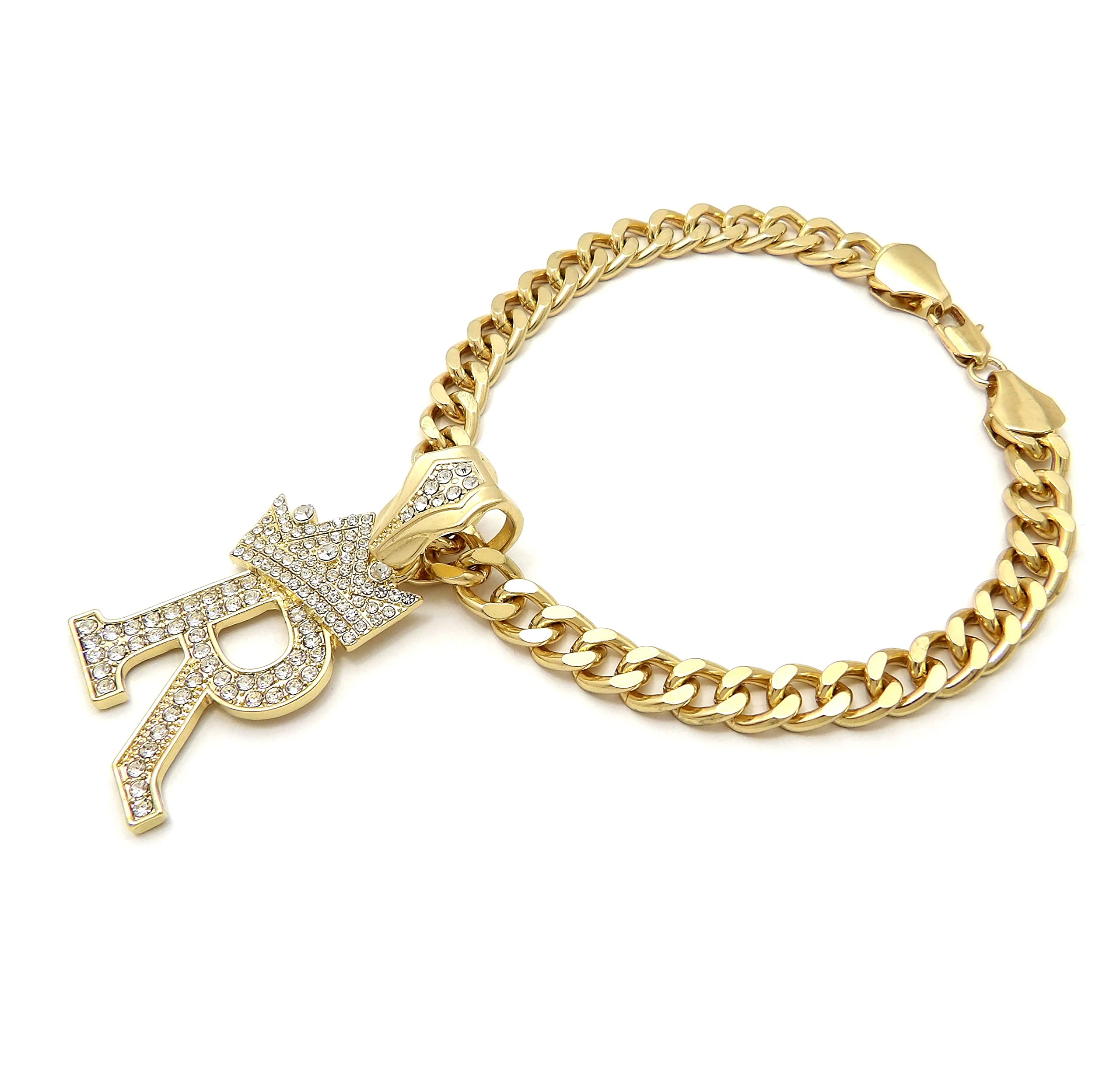Initial Letter Cuban Chain Dog Chain Pet Chain Pet, Cat, Puppy Necklace (R, 30'')