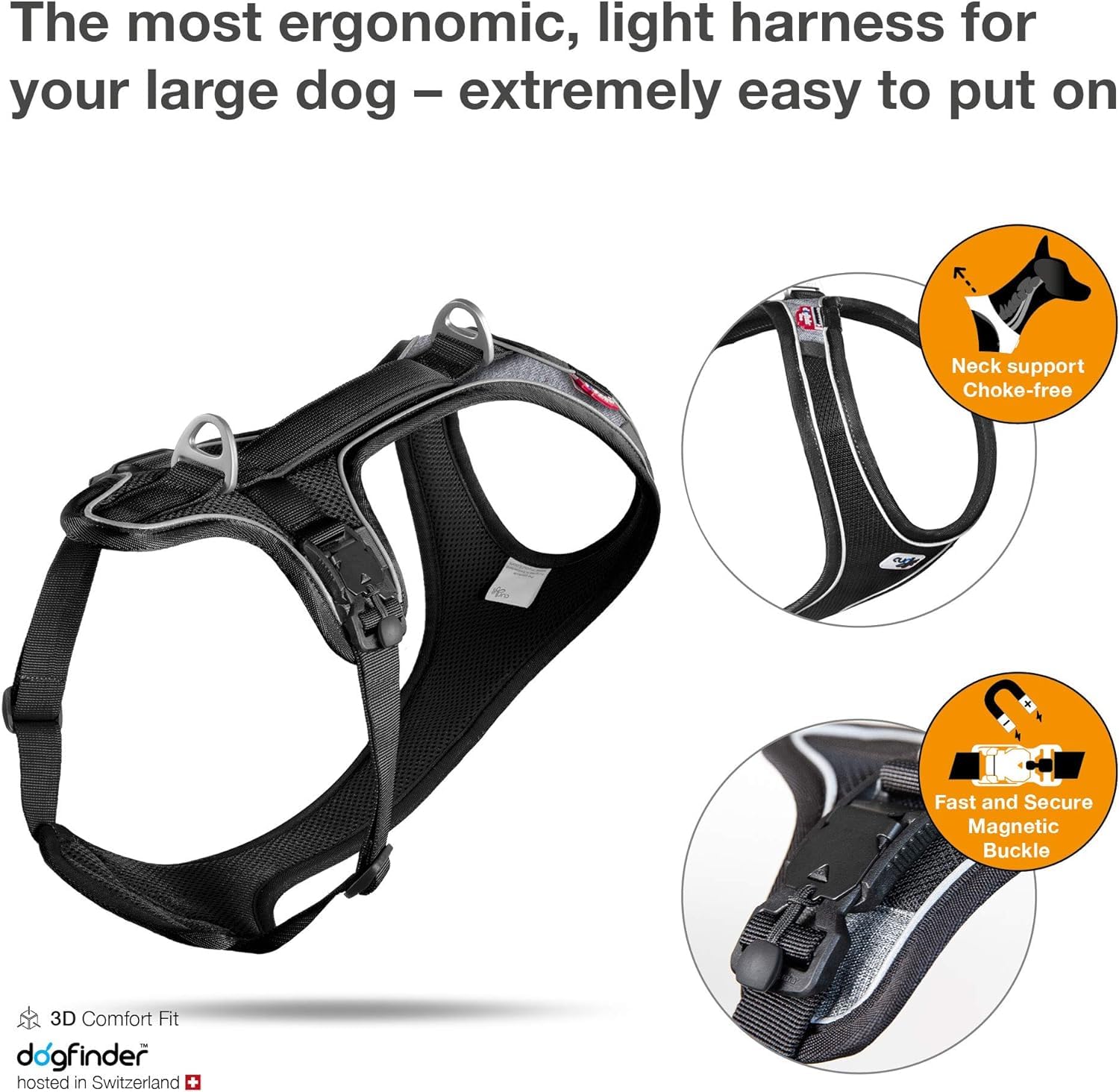 Magnetic Belka Comfort Harness Black Xl