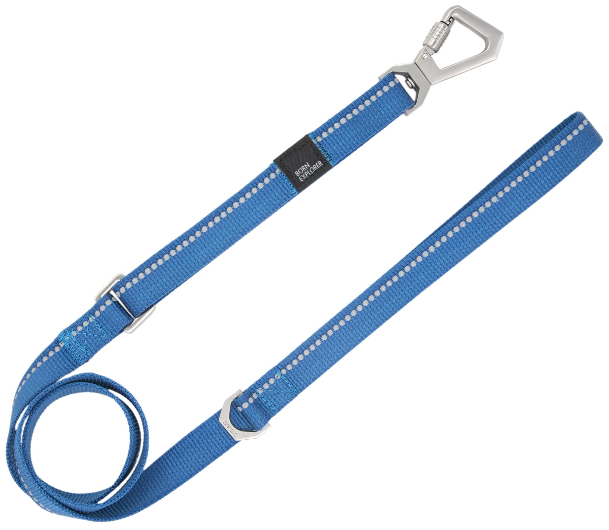 Pet Life Advent Outdoor Series Reflective Training Dog Leash And Collar, Md, Blue