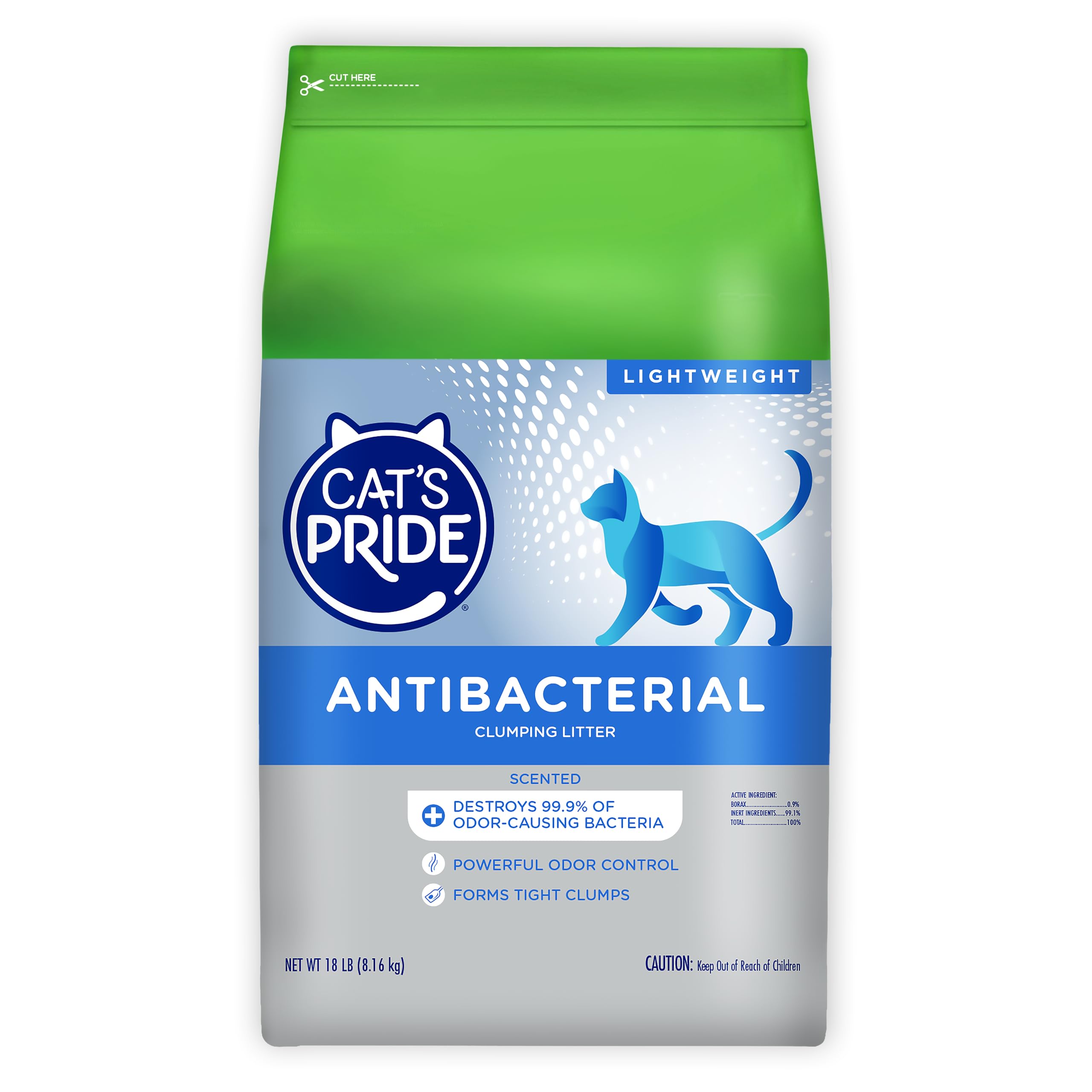 Cat'S Pride New Antibacterial Cat Litter: Destroys 99.9% Of Odor-Causing Bacteria - Powerful Odor Control - Premium Lightweight 