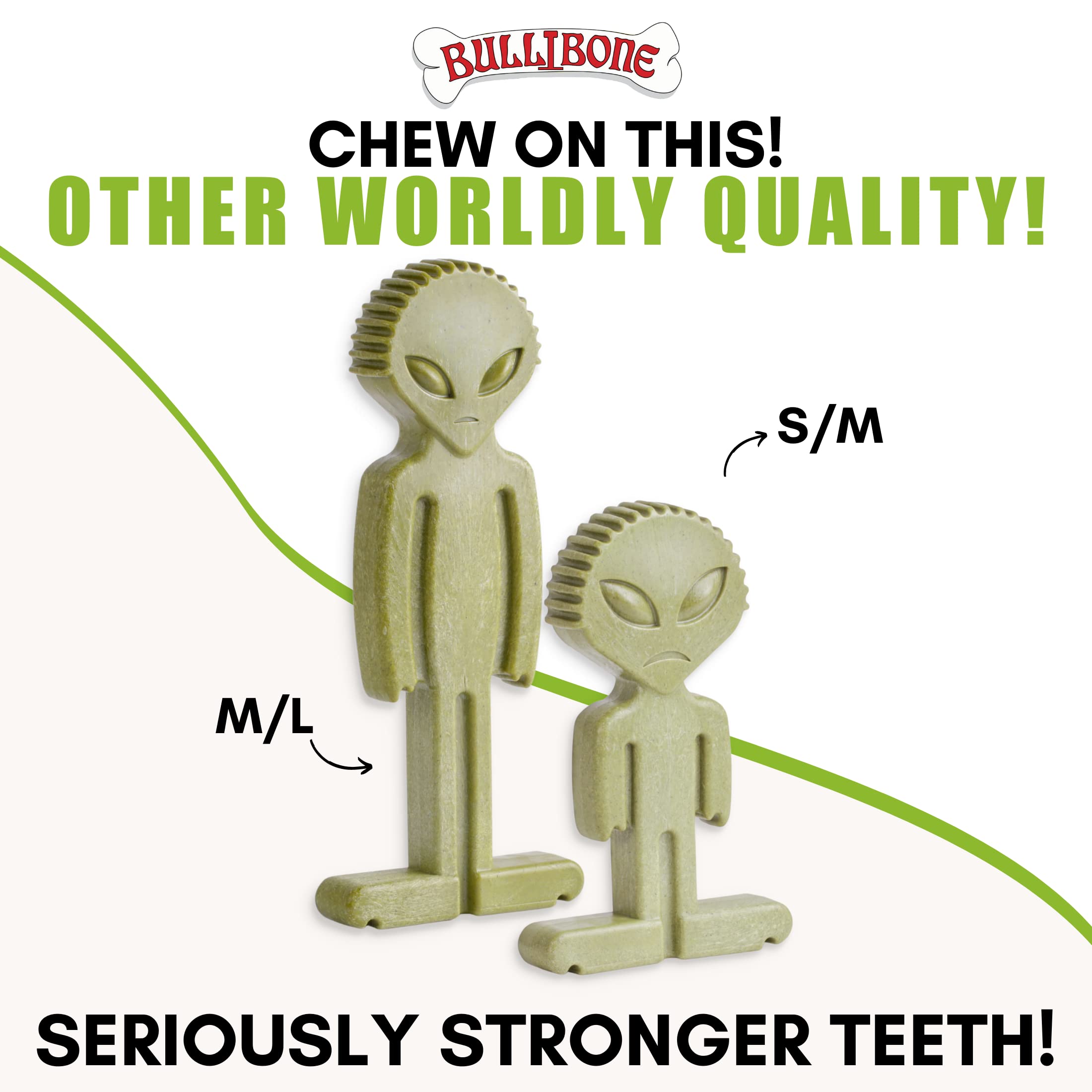 Bullibone Alien Bone: Chew Toy for Aggressive Chewers and Small Dogs