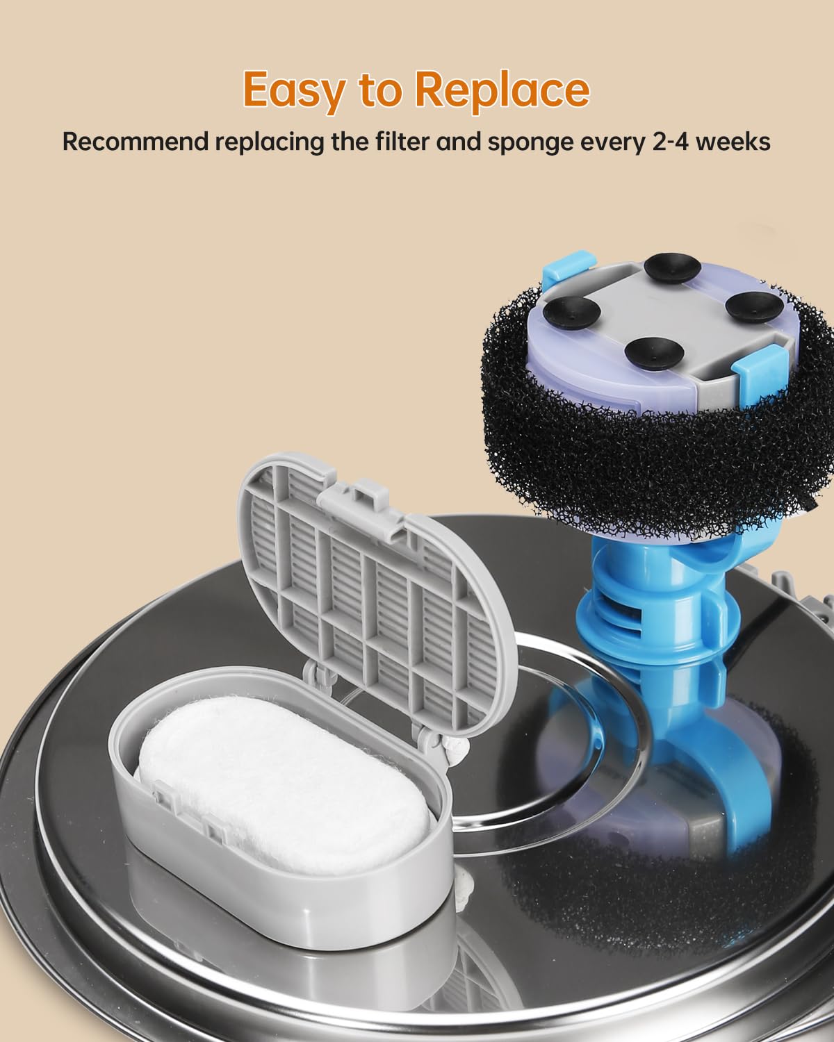 Stainless Steel Pet Water Fountain - 3.2L & 4L, Dog & Cat Drinking Fountain With 4 Carbon Filters & Sponges