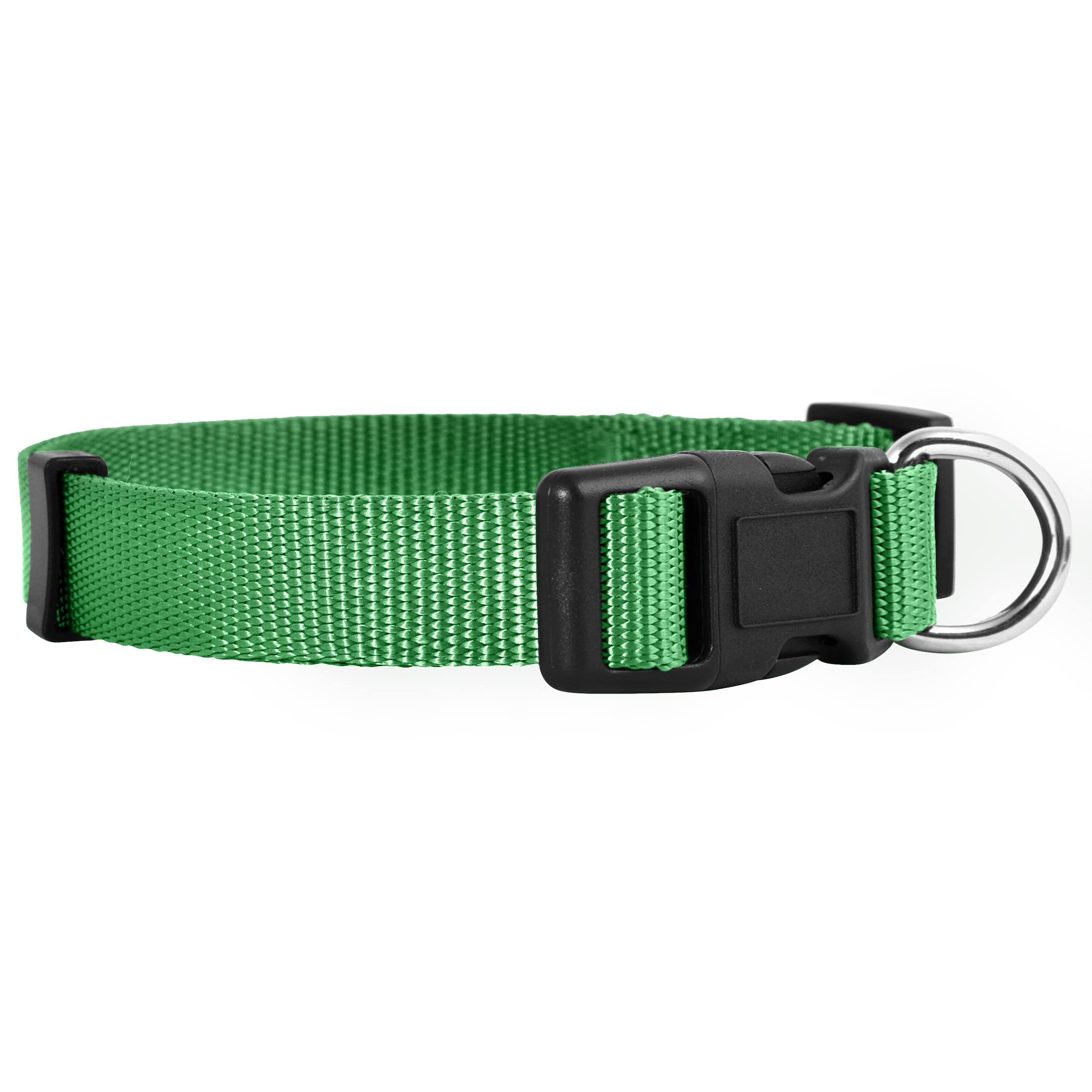 Native Pup Basic Nylon Dog Collar, Adjustable For Small, Medium, Large Pet And Puppies Accessories, Cute Colors For Male, Female, Boy, Girl, Puppy (Small, Green)
