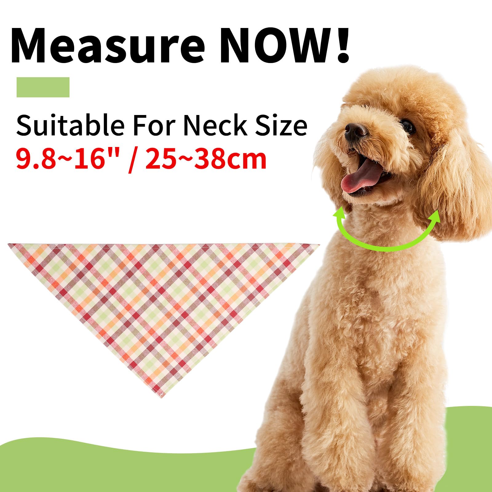 Segarty 30 Pack Pet Scarf, 22.8''X15.7'' Washable Triangle Plaid Bibs Dog Bandanas Accessories Bulk For Small Medium Dogs Cats L