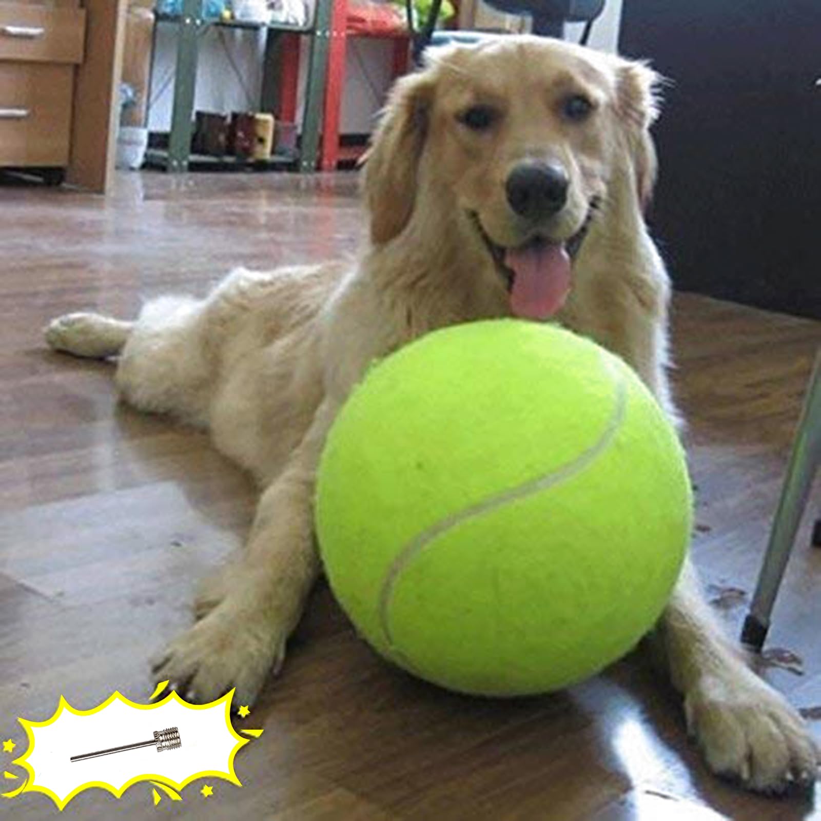 Banfeng Giant 9.5' Dog Tennis Ball Large Pet Toys Funny Outdoor Sports Ball With Inflating Needles For Small Medium Large Dog