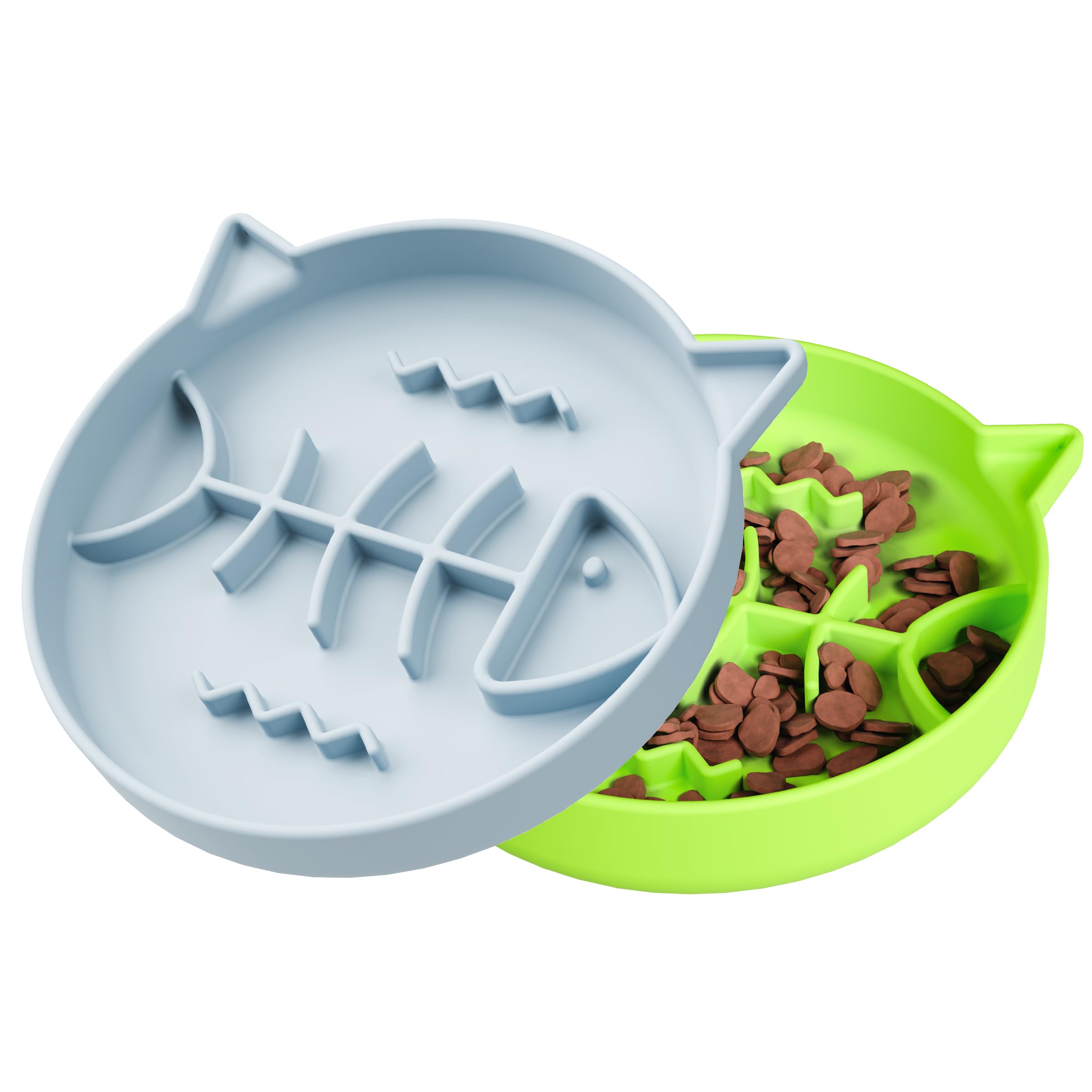 Slowpaw Silicone Cat Slow Feeder,Slow Feeder Bowl Wet Food with Suction Cups,Cat Interactive Toys,Effectively Reduce Overeating 