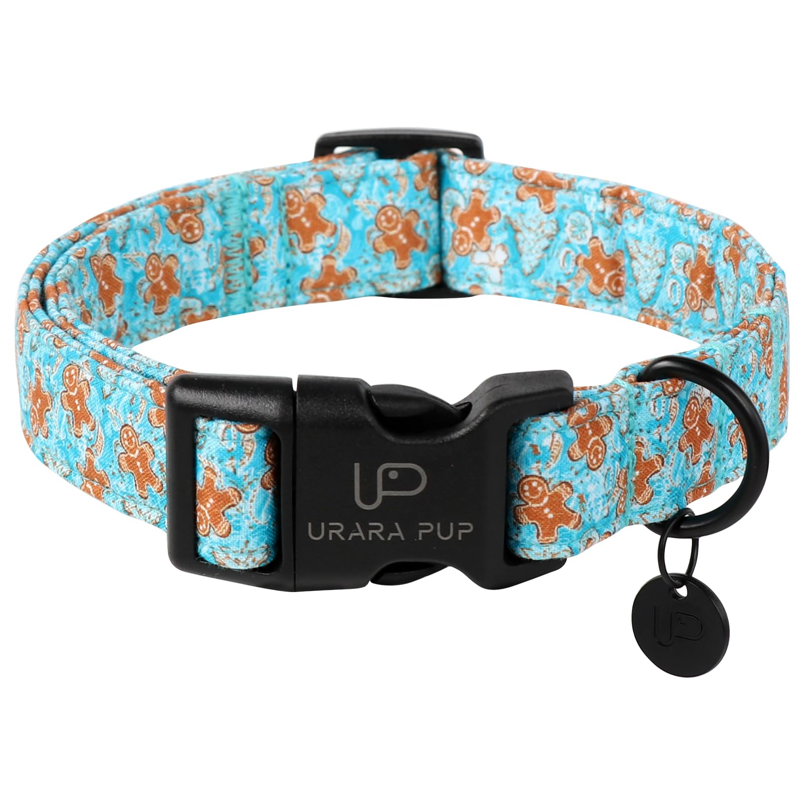 Up Urara Pup Christmas Dog Collar,Adjustable Gingerbread Pet Collar,Chriatmas Puppy Collar For Small Medium Large Dogs,Xl