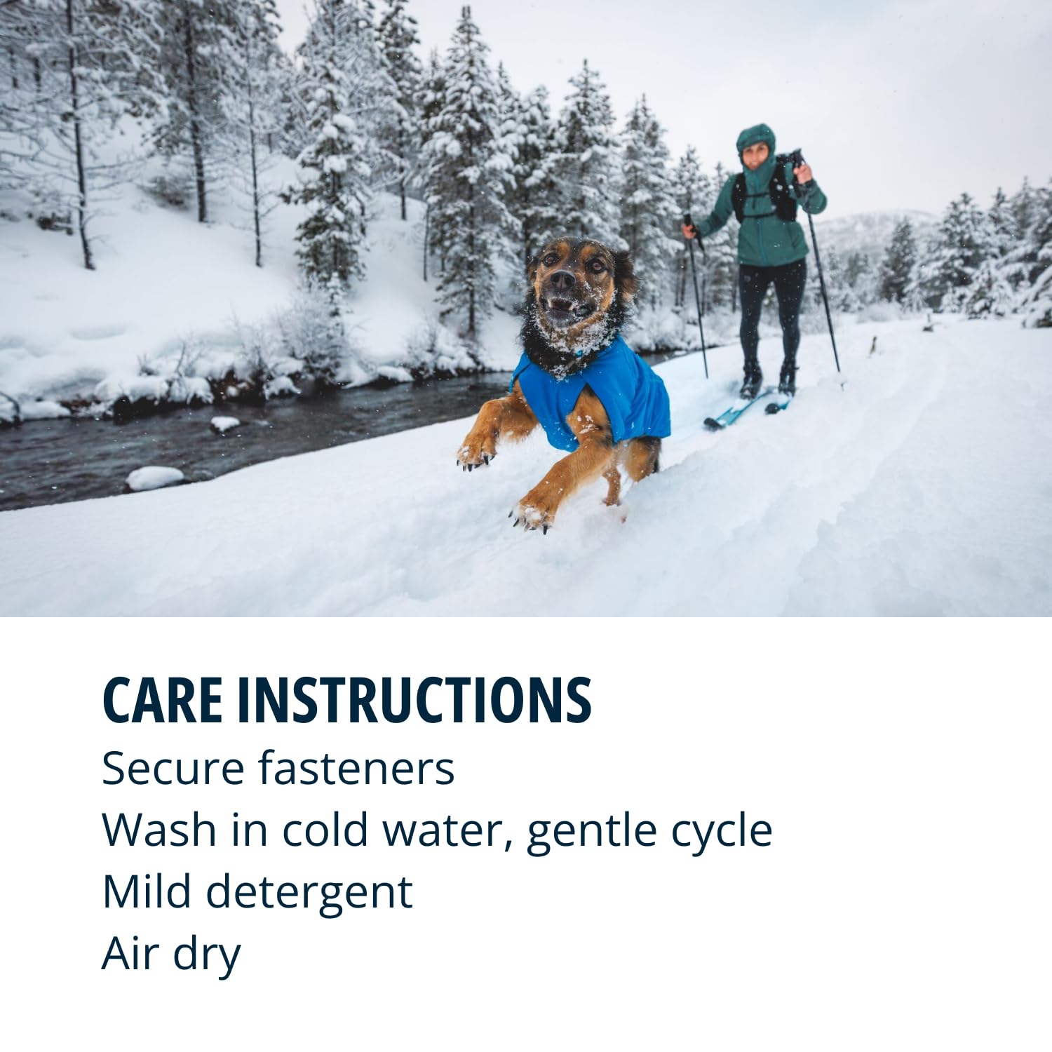Ruffwear, Vert Dog Winter Jacket, Waterproof & Insulated Coat for Cold Weather, Blue Pool, Medium