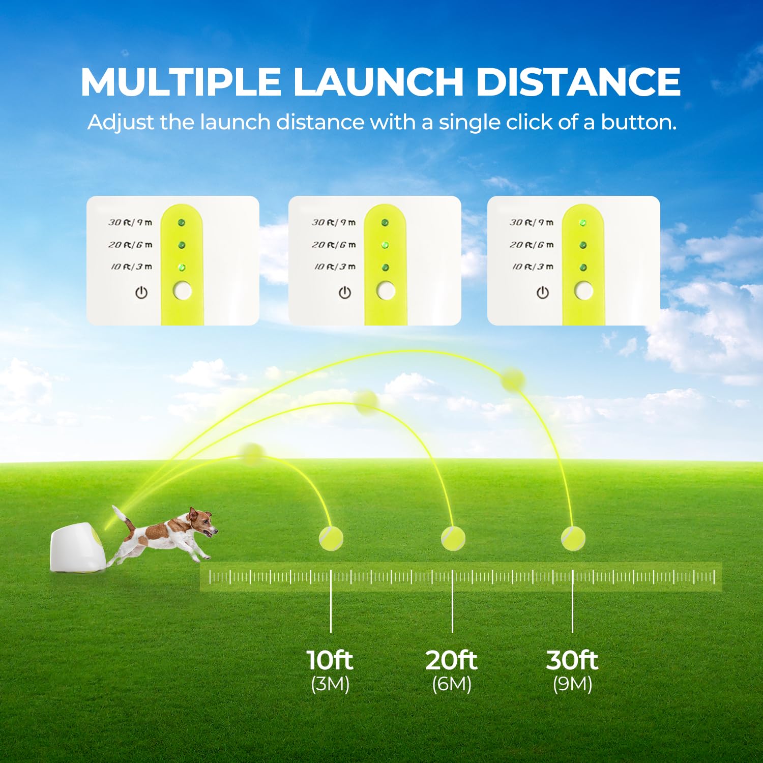 ALL FOR PAWS Original Dog Automatic Ball Launcher for Small and Medium Dogs, Dog Tennis Ball Throwing Machine,Interactive Dog To