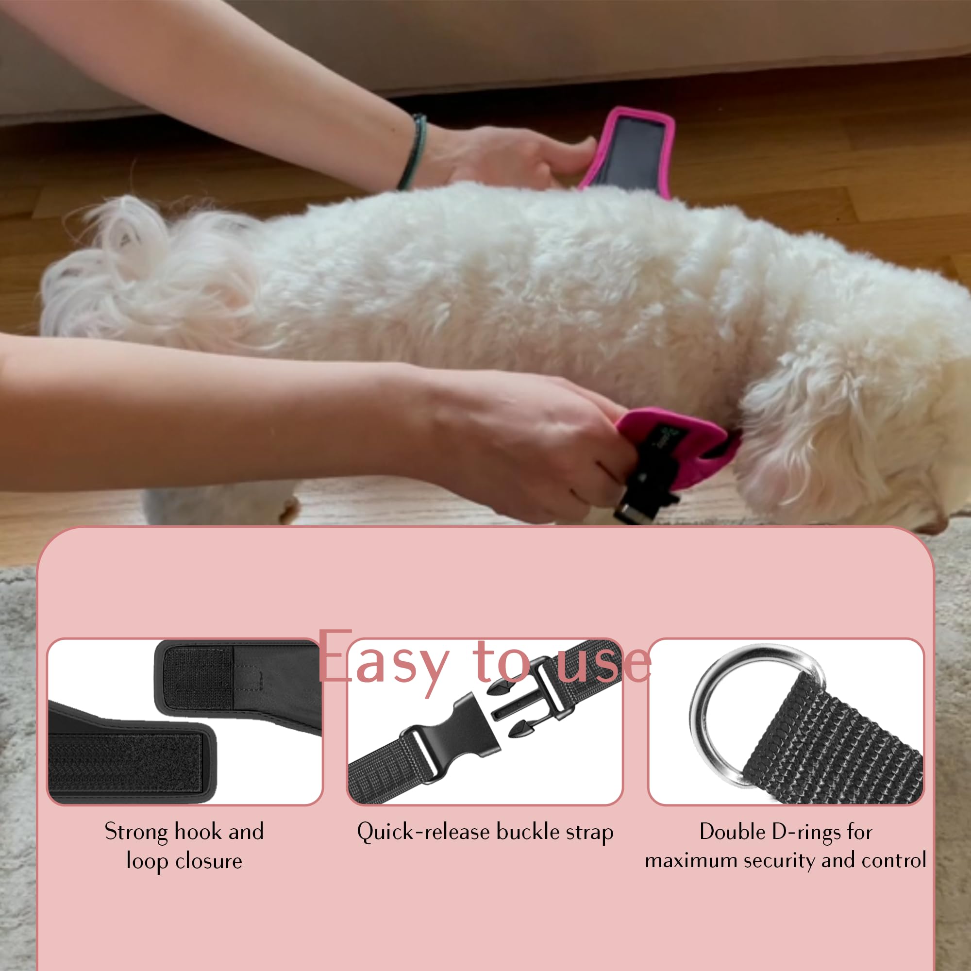 Comfort Fit All Weather Step-In Reflective Dog Harness - Adjustable Small Dog Harness Medium Sized Dogs - Soft Padded Easy Walk