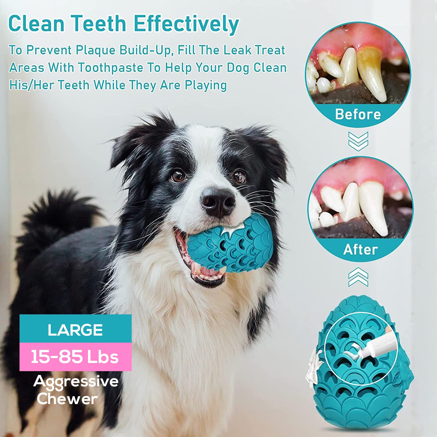 Jomilly Dragon Egg Dog Chew Toys for Aggressive Chewers - Toughest Indestructible Dog Toys for Aggressive Heavy Chewers Lifetime