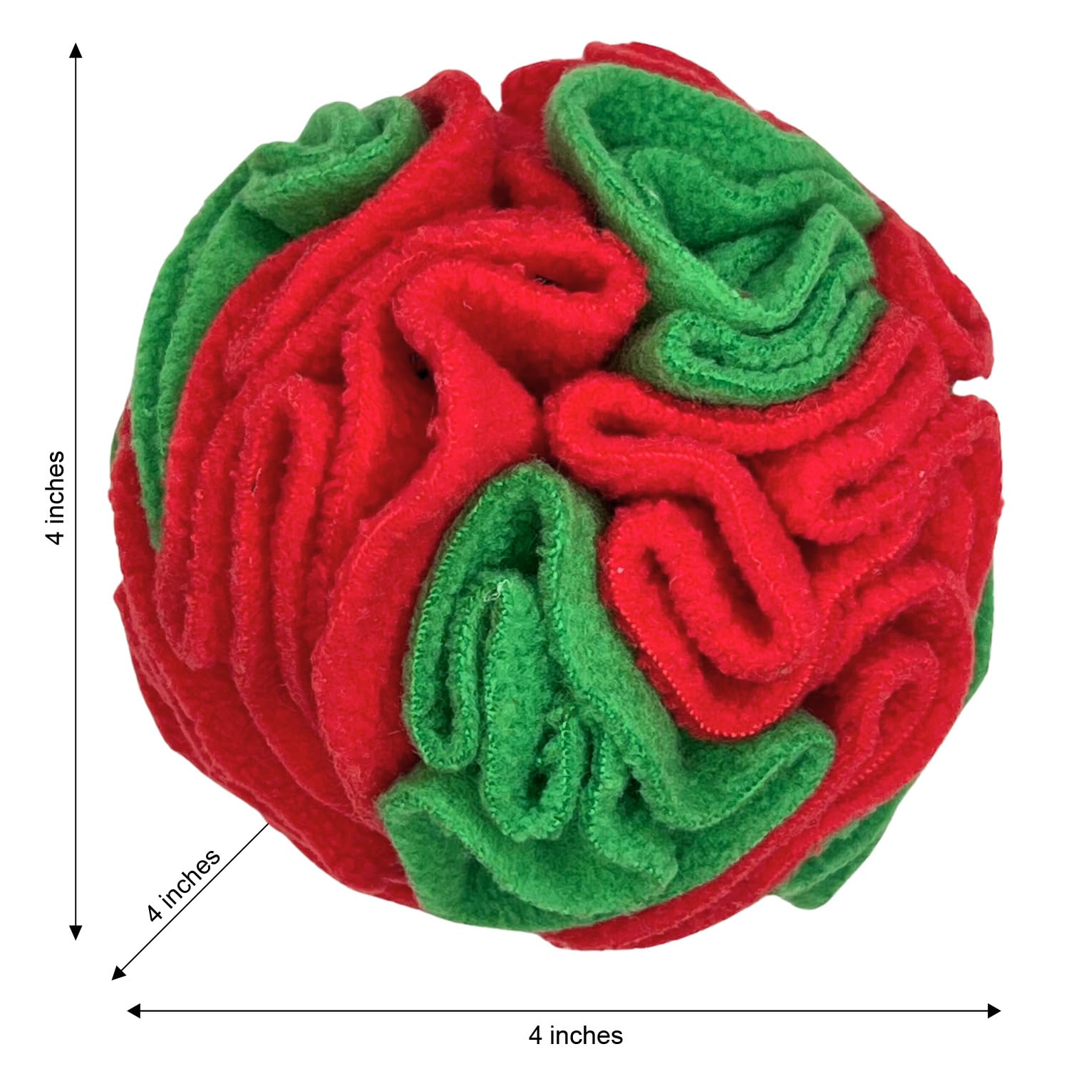 Glory To Dog Puppy And Small Breed Snuffle Interactive Foraging Dog Puzzle Ball Toy Christmas Green And Red