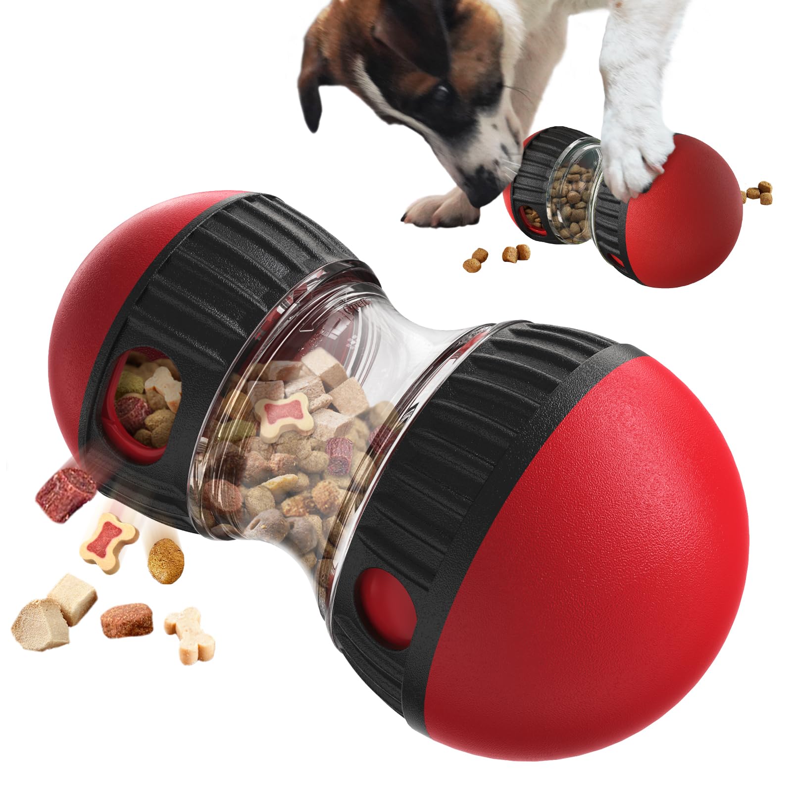 BSISUERM Dog Food Puzzle Toy Adjustable Treat Dispensing Food Dispenser Slow Feeder Bowls Puppy Enrichment Toy Ball Dog Interact