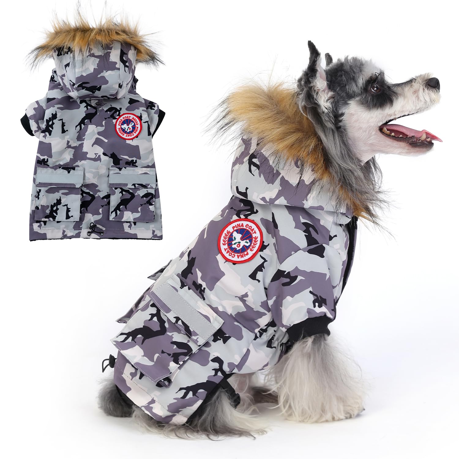 PINA Dog Coats for Small Dogs, Waterproof Dog Jacket