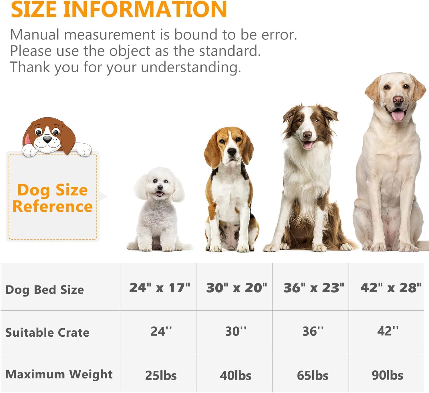 Necesitar 30 Inch Dog Crate Bed For Medium Dogs Washable Soft And Fluffy Kennel Pad Fit Cages With Anti-Slip Pet Pillow Cushion