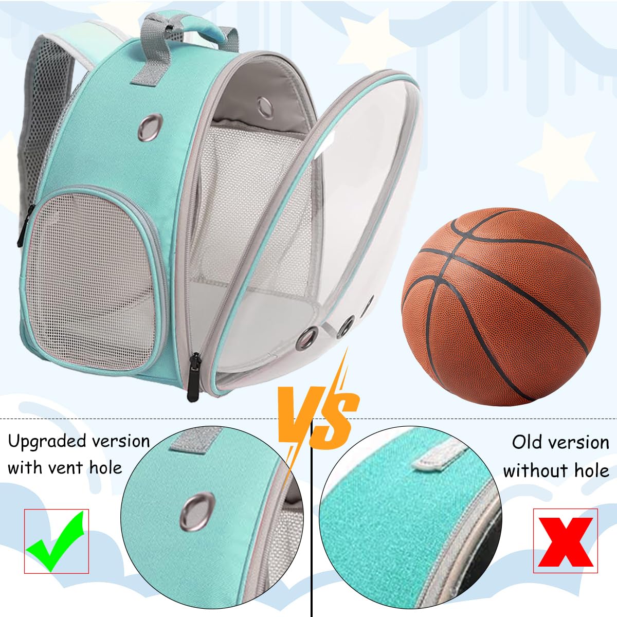 Guinea Pig Backpack, Space Capsule Bubble Window Small Animal Backpack For Guinea Pig, Bird Bunny Rat