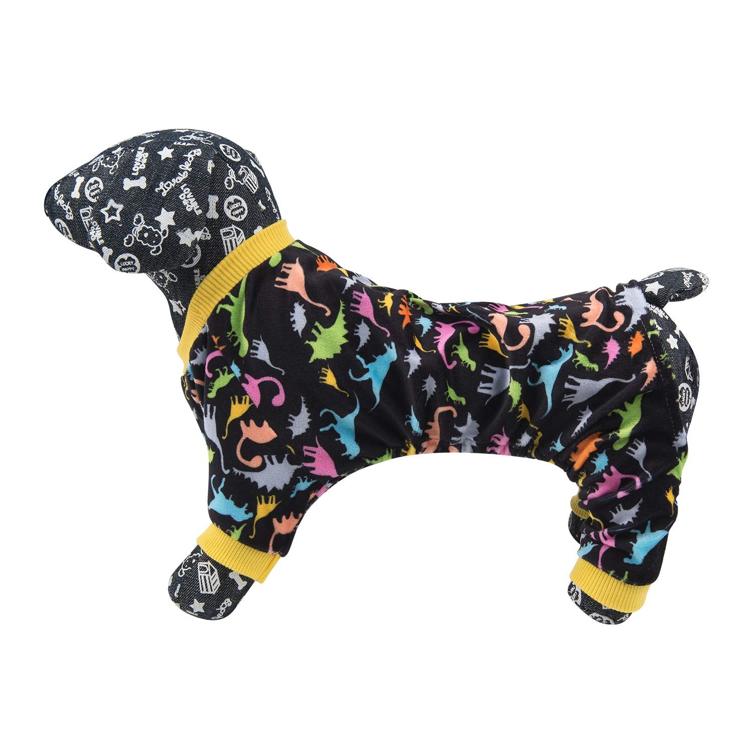 Cutebone Dog Pajamas Dinosaur Dog Apparel Dog Jumpsuit Pet Clothes Pjs P26M