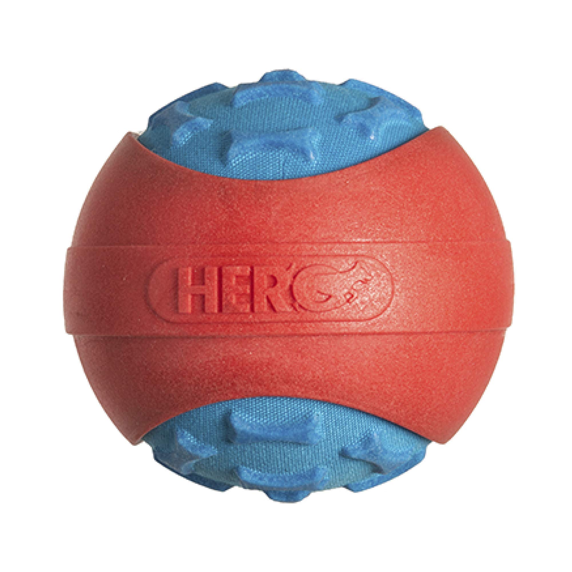 Hero  Outer Armor Ball  Dog Toys  Puppy Toys  Pet Toys  Large, 4 Inches (Blue)