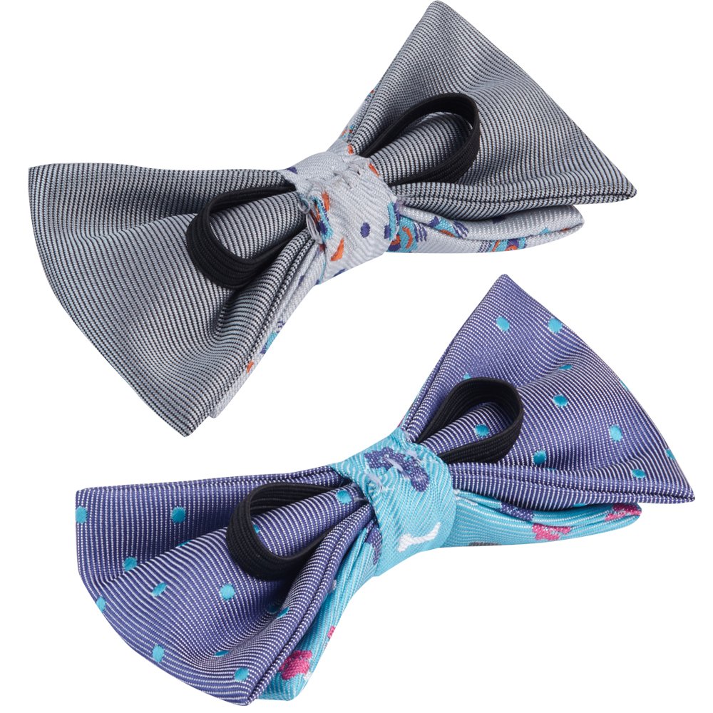 Blueberry Pet Gift Box With Pack Of 2 Handmade Dog Cat Bow Tie, Go For Fun Designer Bowtie Set, 4' * 2.5'
