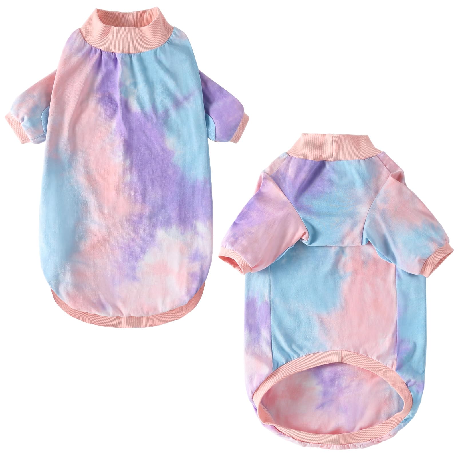 PriPre Tie Dye Dog T Shirt for Extra Large Dogs Breathable Cotton Dog Shirt Dog Pajamas Big Dogs Boy Girl Tiedye 2XL