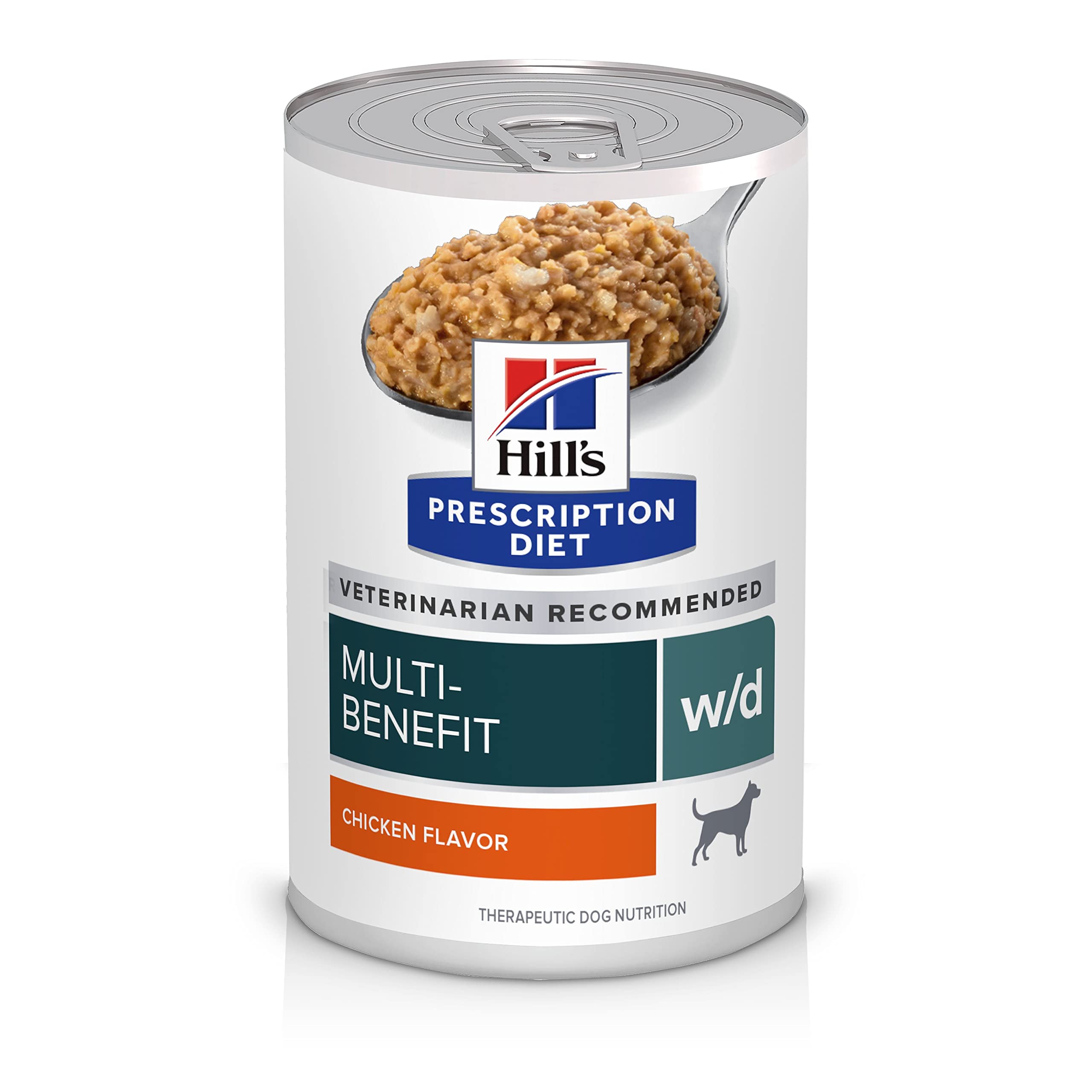 Hills Prescription Diet w/d Multi-Benefit Digestive/Weight/Glucose/Urinary Management with Chicken Wet Dog Food, Veterinary Die