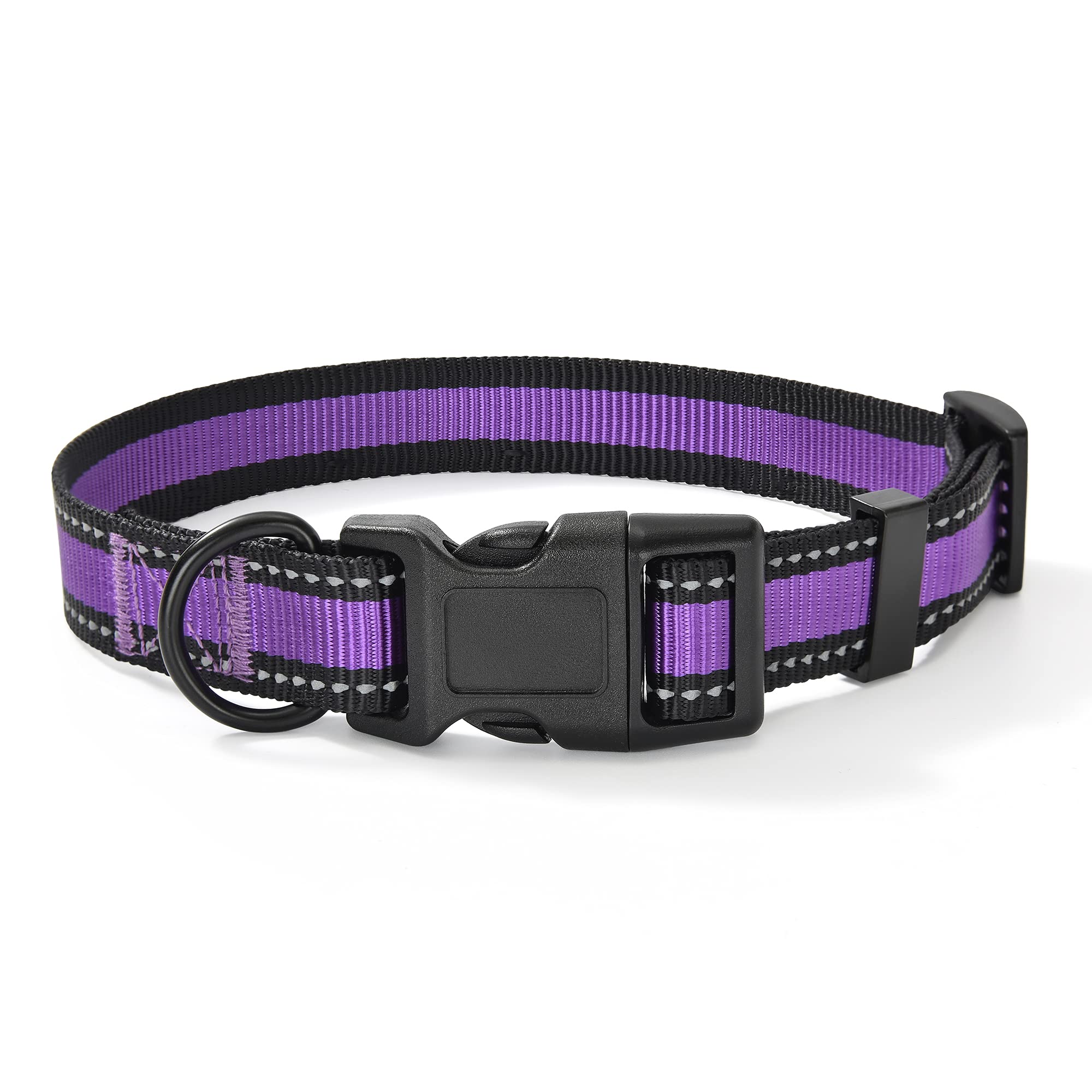 Mile High Life Dog Collar | Nylon Reflective Dog Collars | Light Weight Puppy Collars | Purple Dog Collars For Small Dogs (Purpl