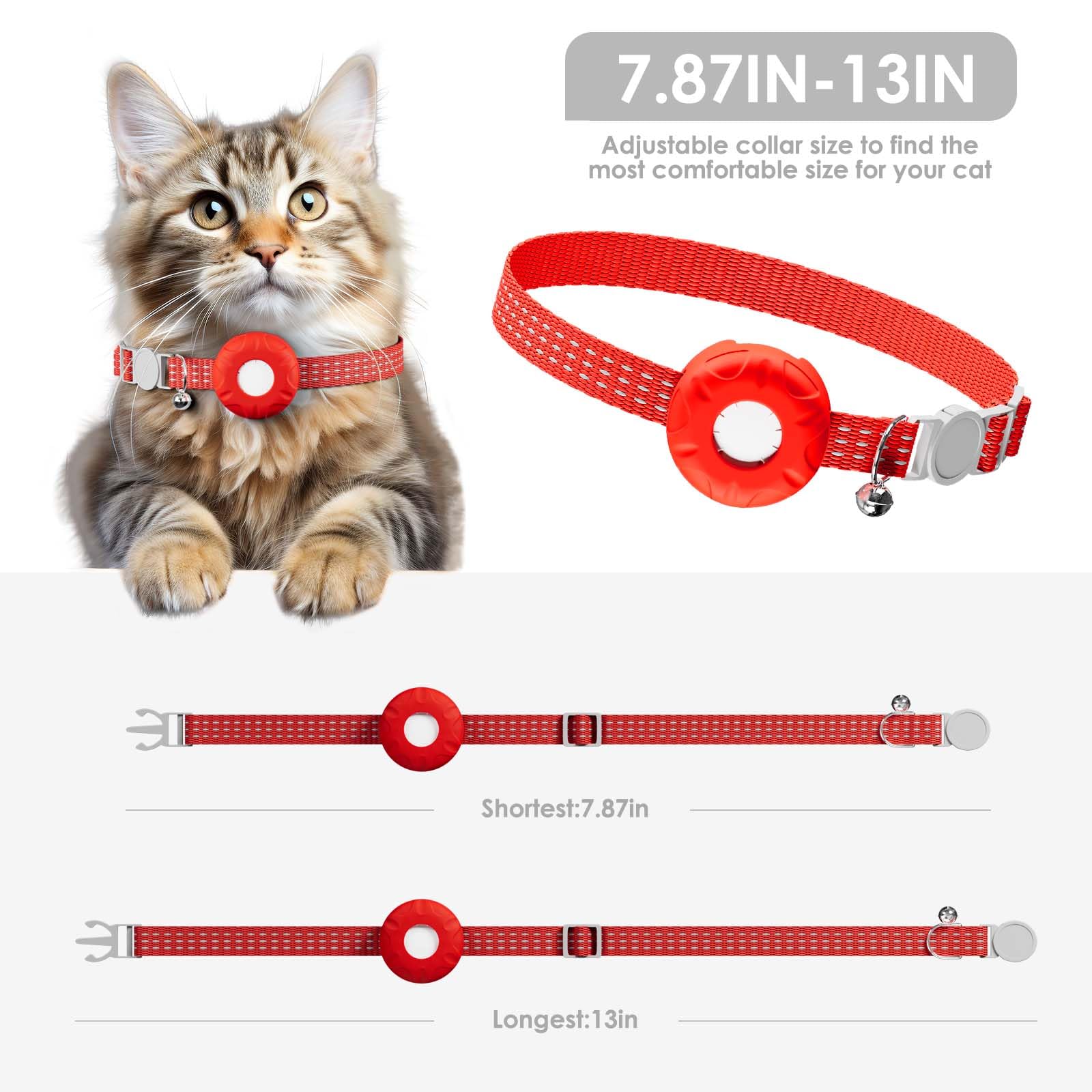 ZFSJTAG GPS Tracker for Cats, Cat Tracker Compatible with Apple Find My App (Only iOS), No Monthly Fee, Waterproof (White Tracke