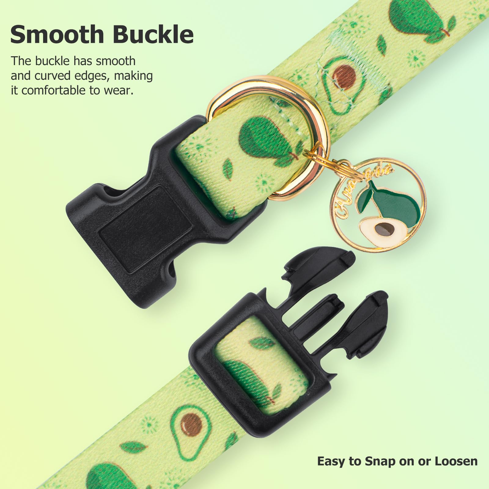 Handmade Dog Collar for Small Medium Large Dogs,Green Avocado with Pendant Fall and Winter Fashions Dog Collars,Ideal for Girl D