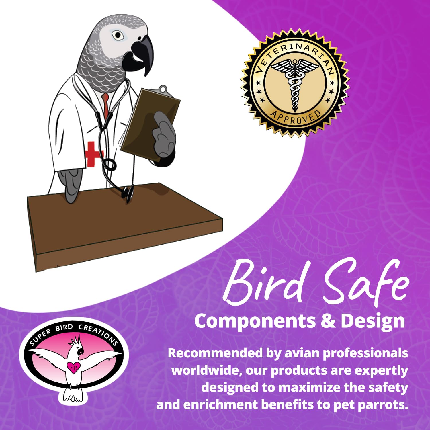 Super Bird Creations SB719 Beaker Sneaker Bird Toy for Parrotlets, Parakeets, Cockatiels, Lovebirds, ringnecks, Medium Conures -