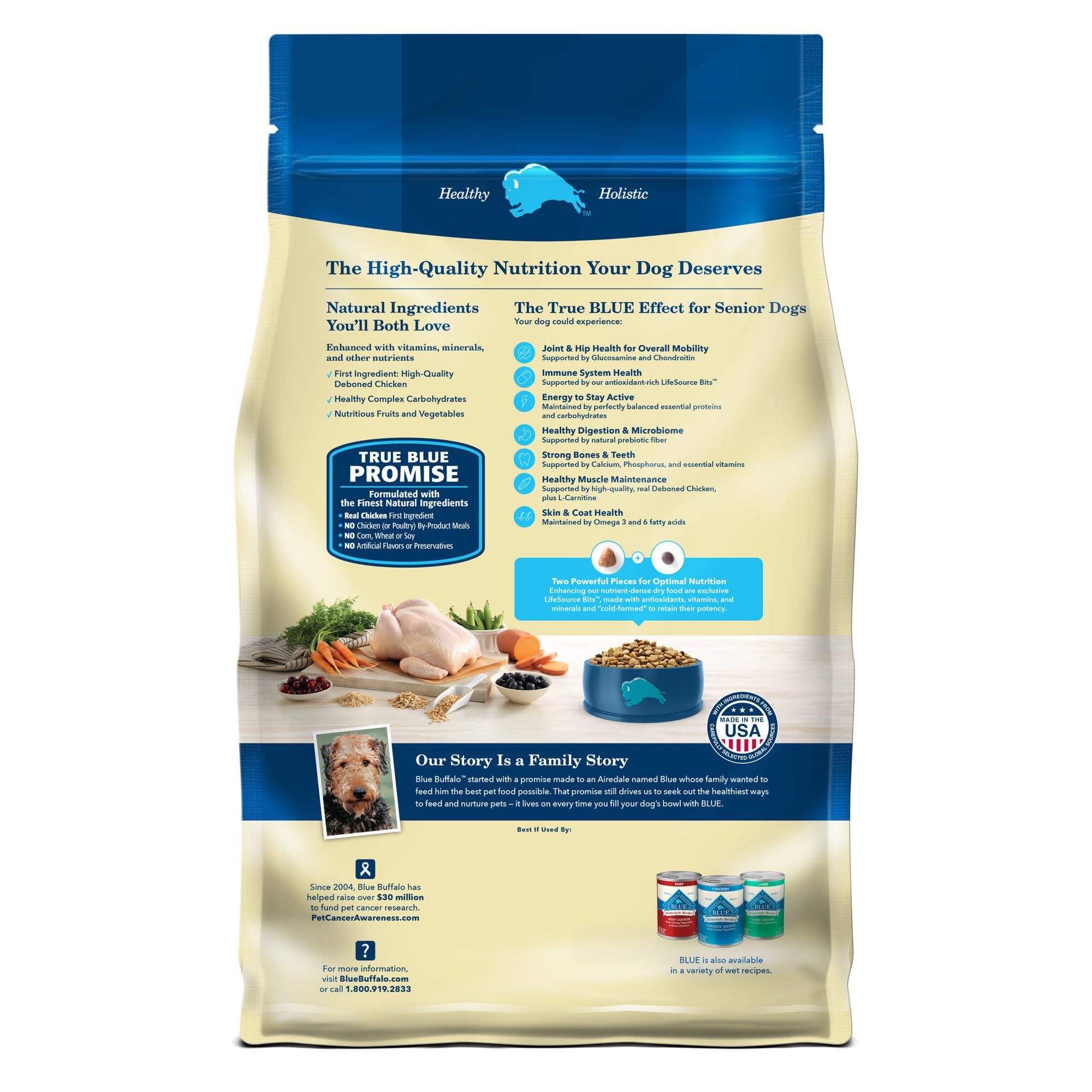 Blue Buffalo Life Protection Formula Senior Dry Dog Food, Supports Joint Health and Mobility, Made with Natural Ingredients, Chi