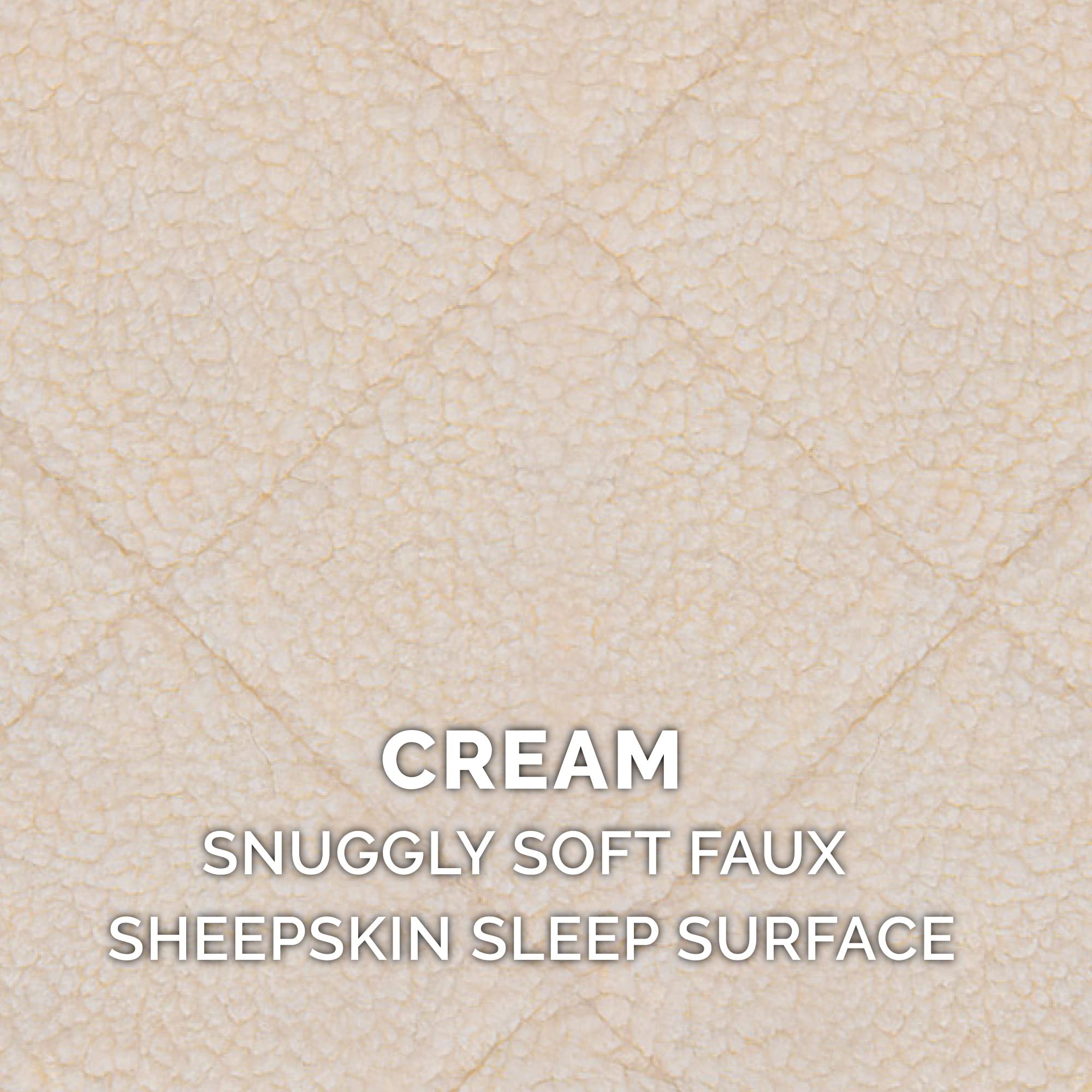 Furhaven Dog Bed For Large Dogs, 100% Washable, Sized To Fit Crates - Sherpa Fleece Bolster Crate Pad - Cream, Extra Large/Xl