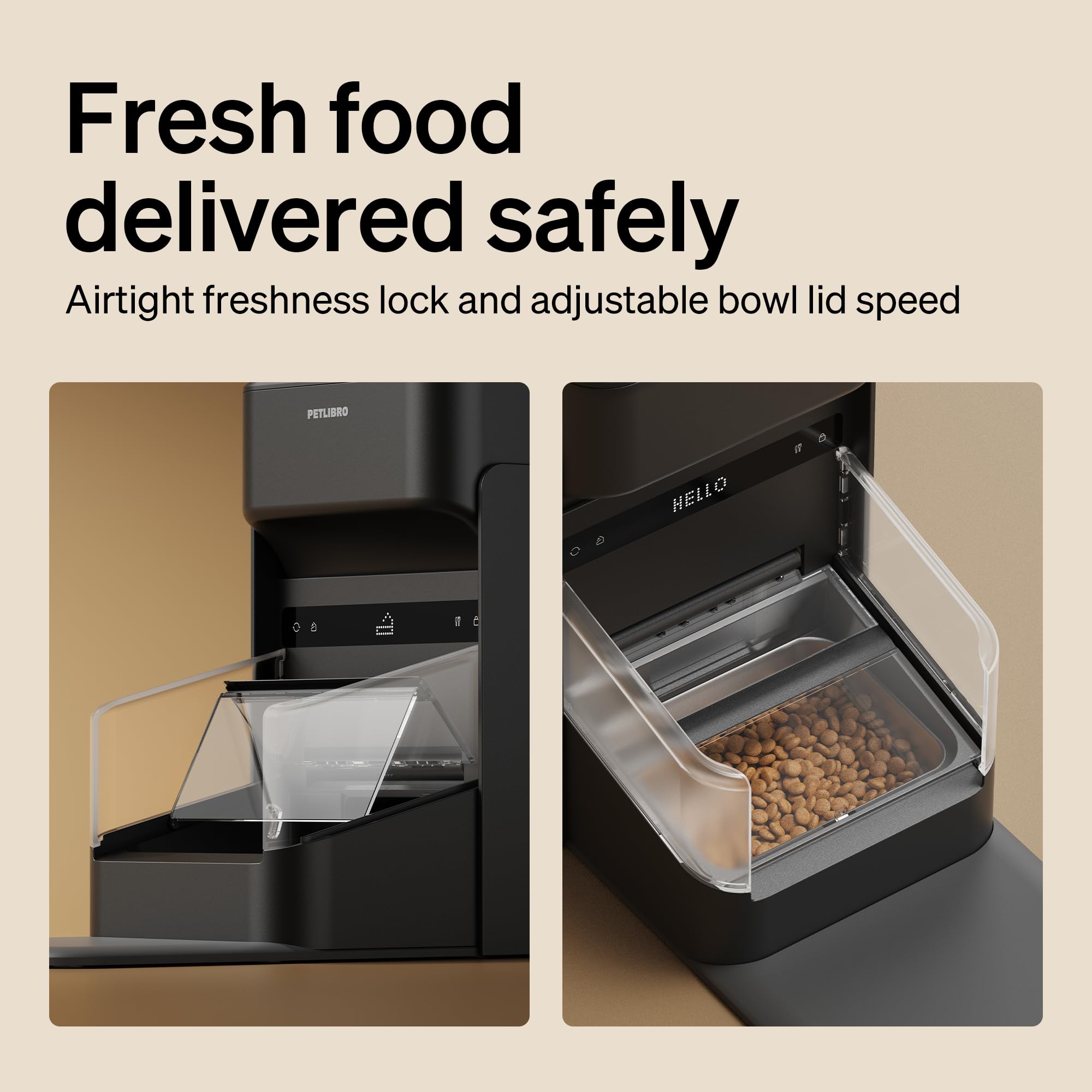 PETLIBRO RFID Automatic Cat Feeder, Collar Sensor for Personalized Meals, Cats Recognition, Diet Tracking and Anti-Stealing for