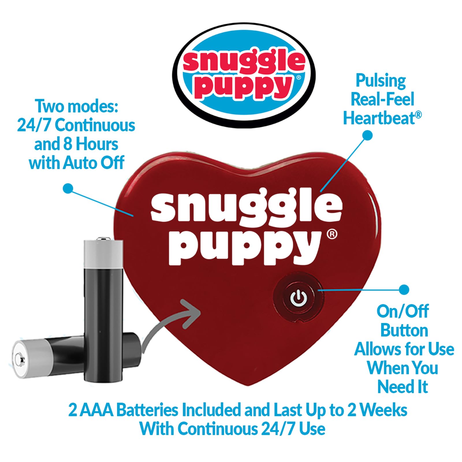 Original Snuggle Puppy Toys - Heartbeat Puppy For Dogs - Pet Anxiety Relief And Calming Aid - Comfort Dog Toys For Behavioral Tr
