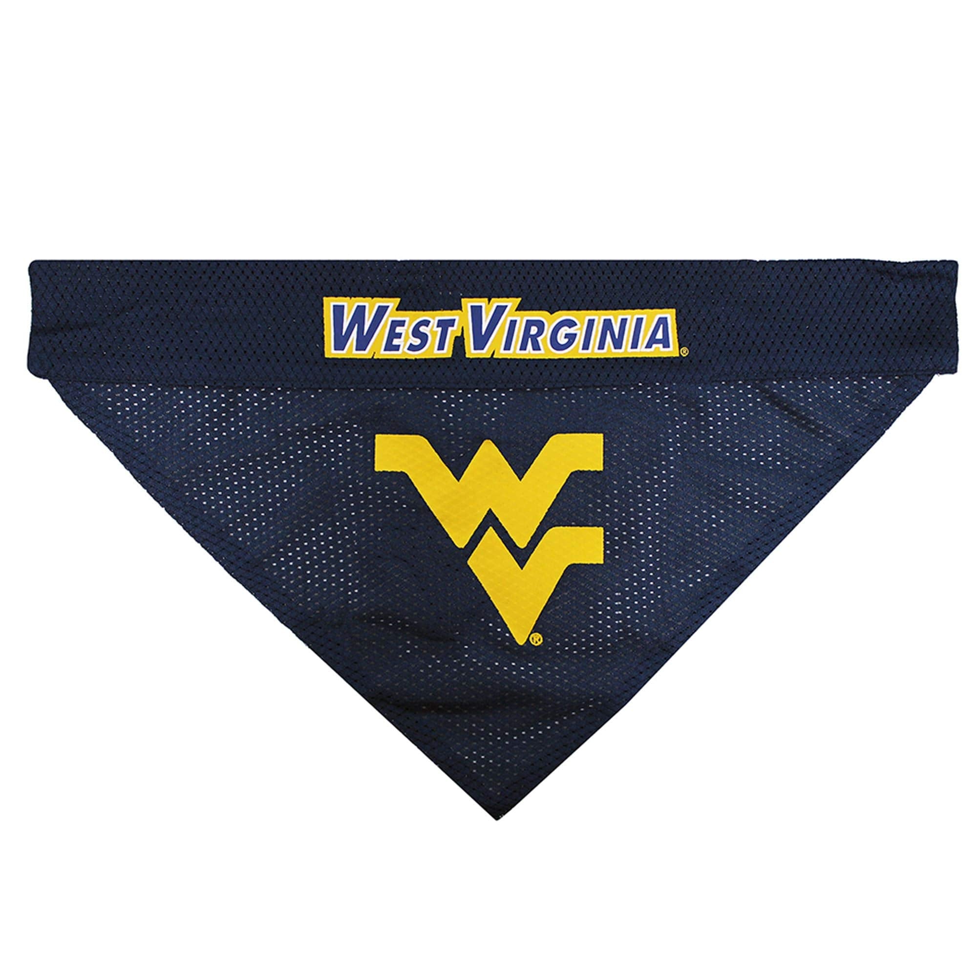 Pets First Collegiate Pet Accessories, Reversible Bandana, West Virginia Mountaineers Size Small/Medium