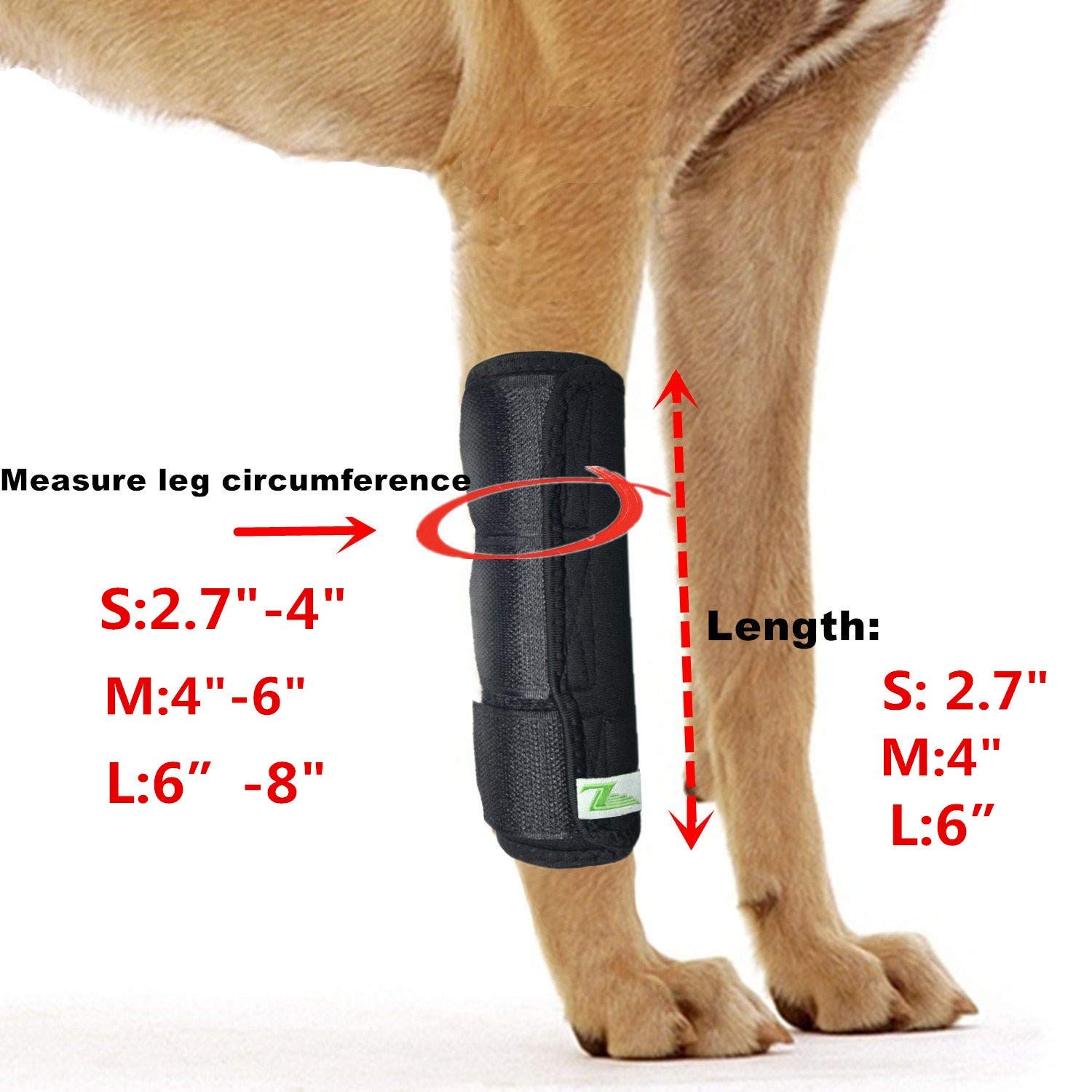 Dog Leg Brace One Pair Heals Hock Joint Wrap Sleeve for Front Legs(S/Front)