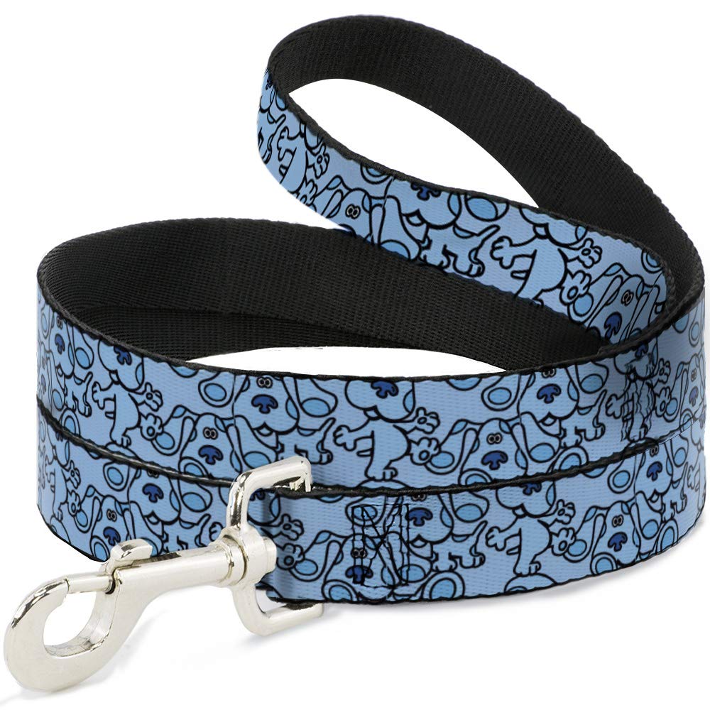 Buckle-Down Dog Leash Blues Clues Blue Poses Scattered 6 Feet Long 0.5 Inch Wide