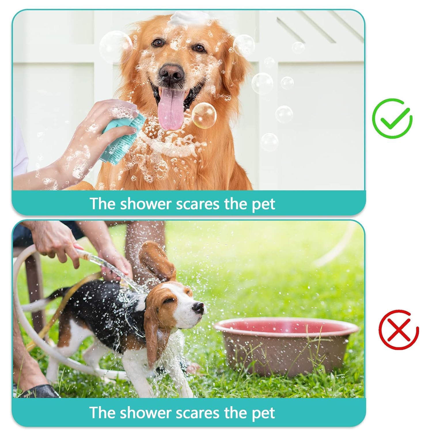 Generic Pet Dog Bath Brush Gentle Soap Dispenser Massaging Bath Grooming Soft Silicone(Blue)