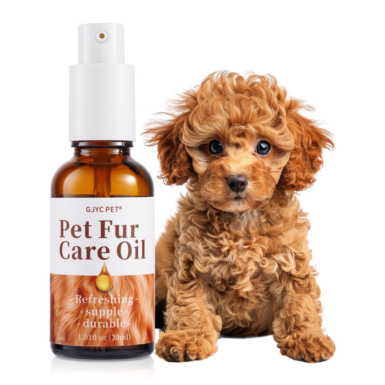 GJYC PET Pet Fur Care Oil - Detangles, Reduces Shedding - Adds Shine with Collagen & Natural Oils - Leave-in Conditioner for Dog