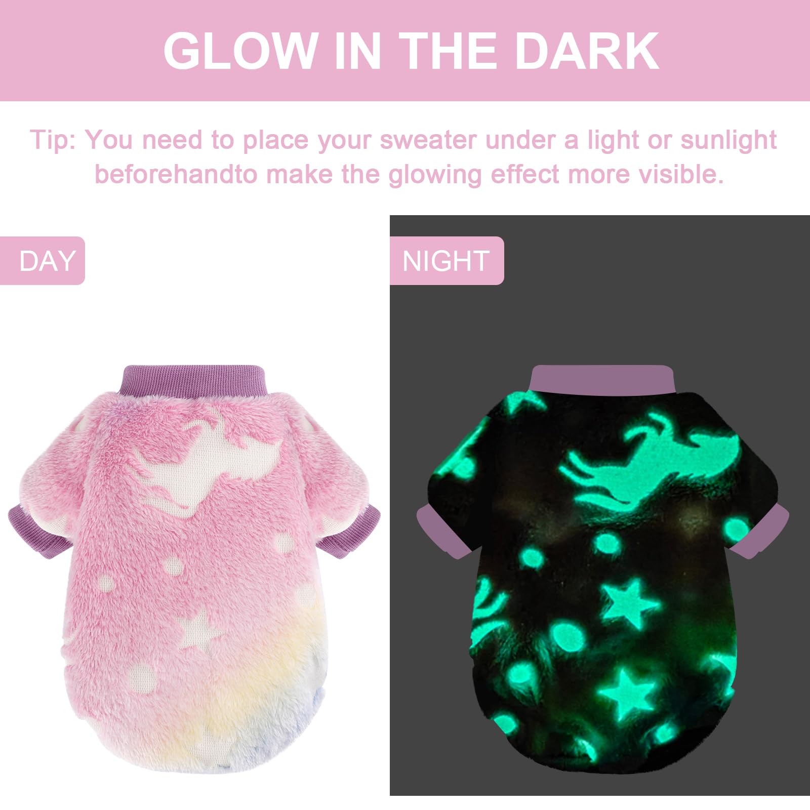 Dog Sweaters For Small Dogs Male Female Night Glow Valentine'S Day Dog Clothes Girl Boy, Warm Pullover Dog Sweatshirt, Winter Pe