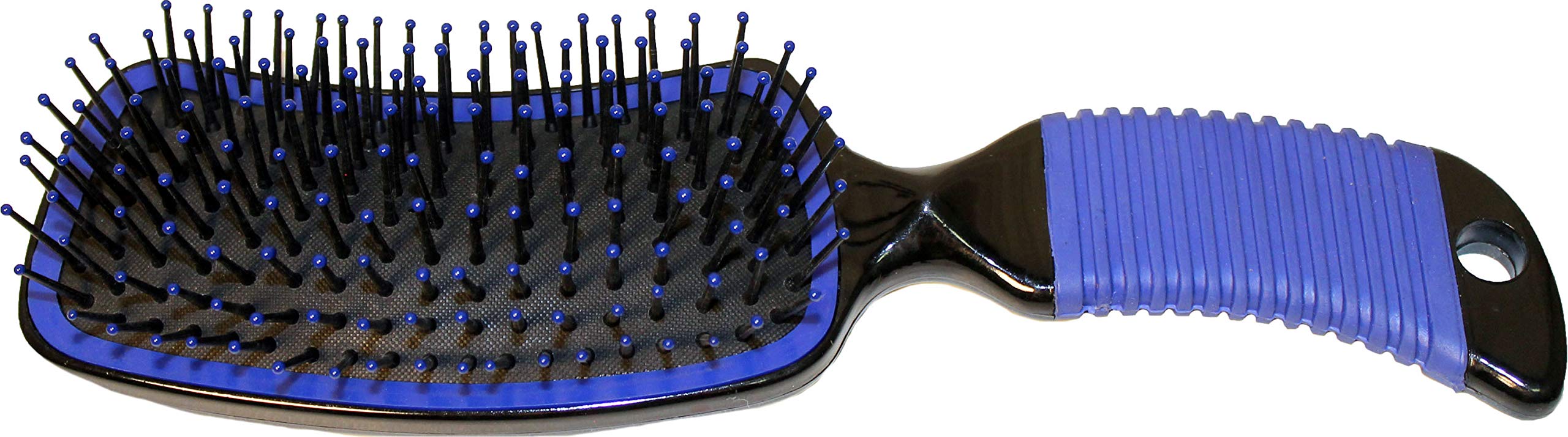 Partrade P Curved Handle Mane/Tail Brush Blue, 8 1/2' X 2 1/2', Model Number: 634801