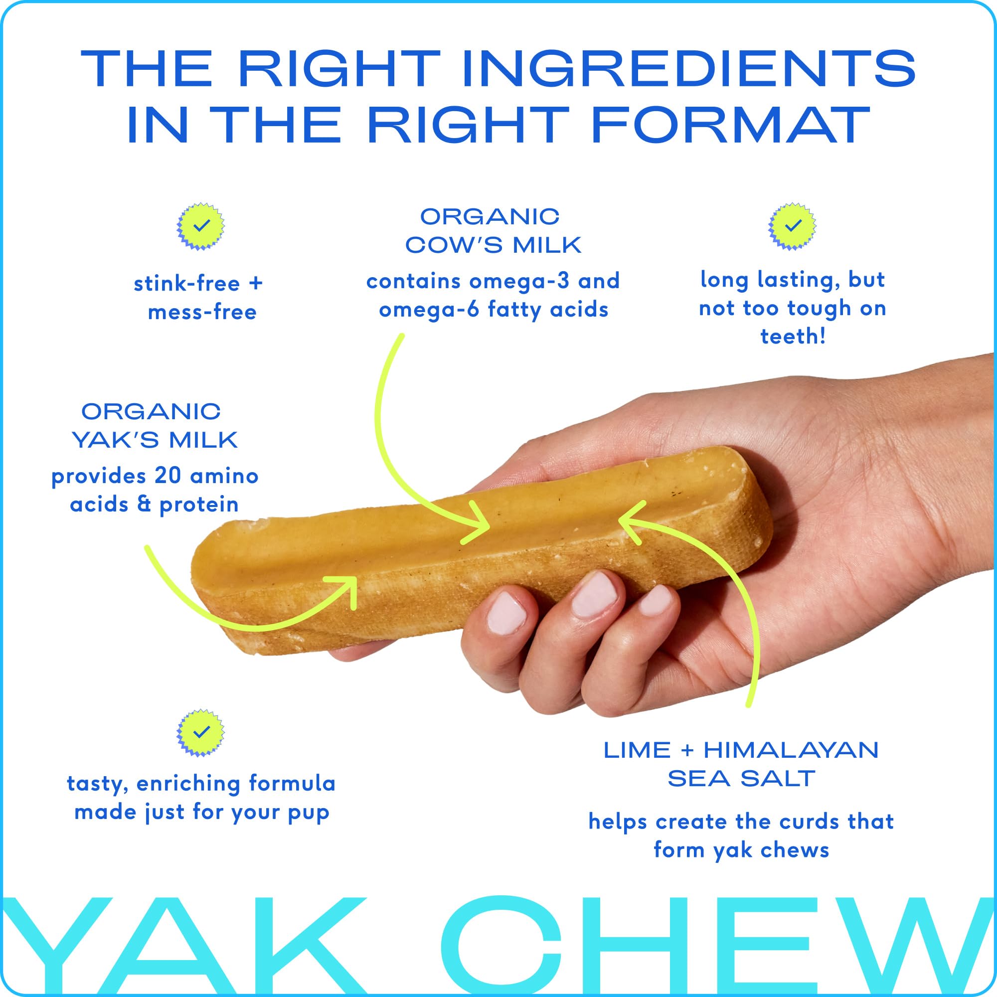 Native Pet Yak Chews (3 Medium Dog Yak Chews) - Yak Bones for Dogs - Yak Sticks for Dogs - Dog Chews Long Lasting - Yak Chew Dog