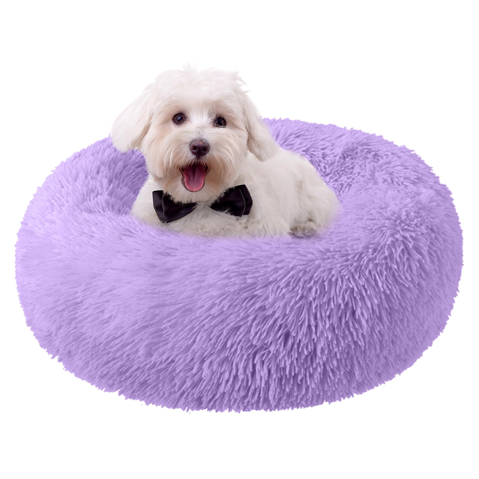 Nisrada Dog Bed For Small Medium Large Dogs, 20 Inch Calming Dogs Bed, Washable-Round Cozy Soft Pet Bed For Puppy And Kitten With Slip-Resistant Bottom
