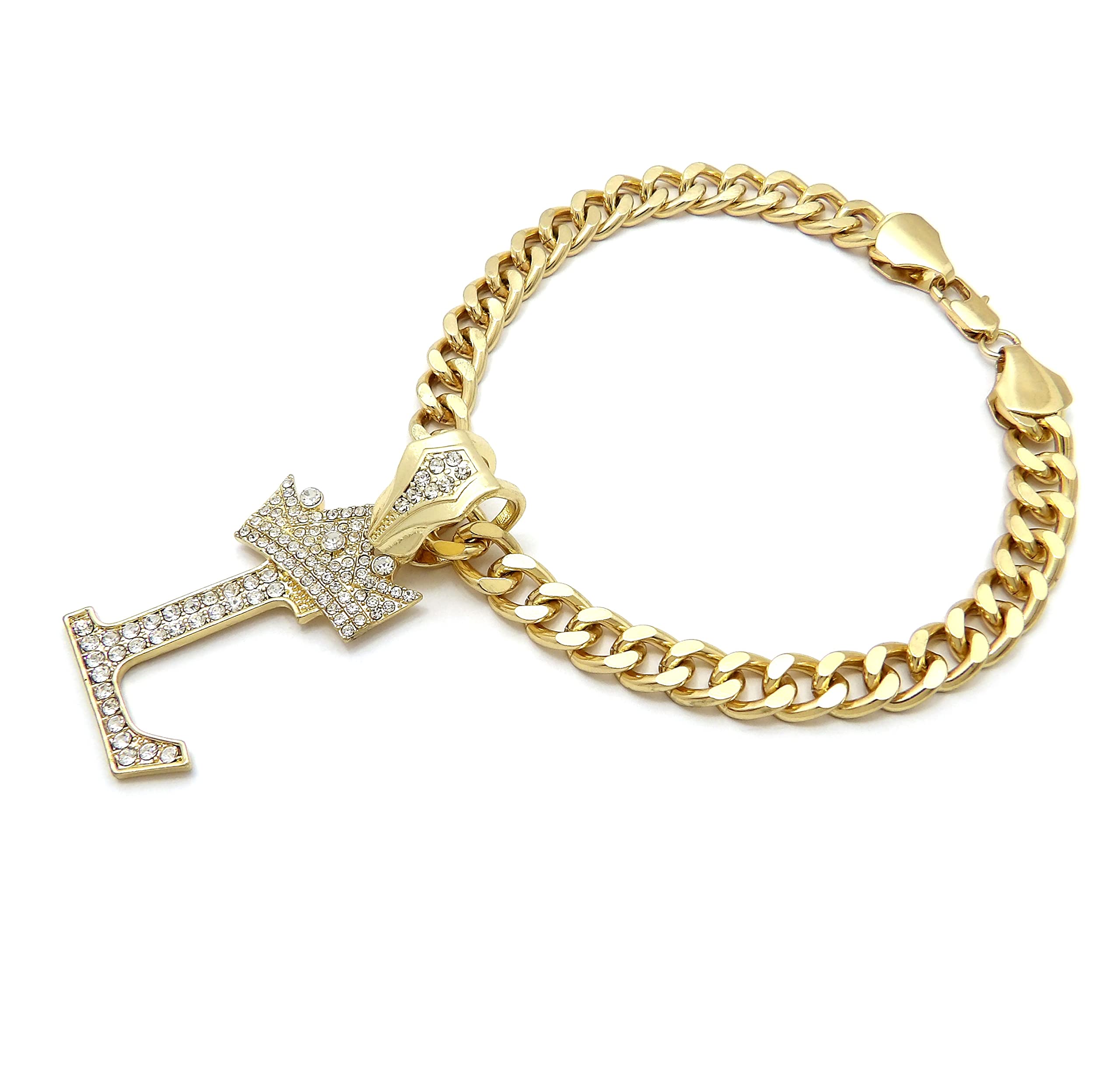 Initial Letter Cuban Chain Dog Chain Pet Chain Pet, Cat, Puppy Necklace (L, 24')