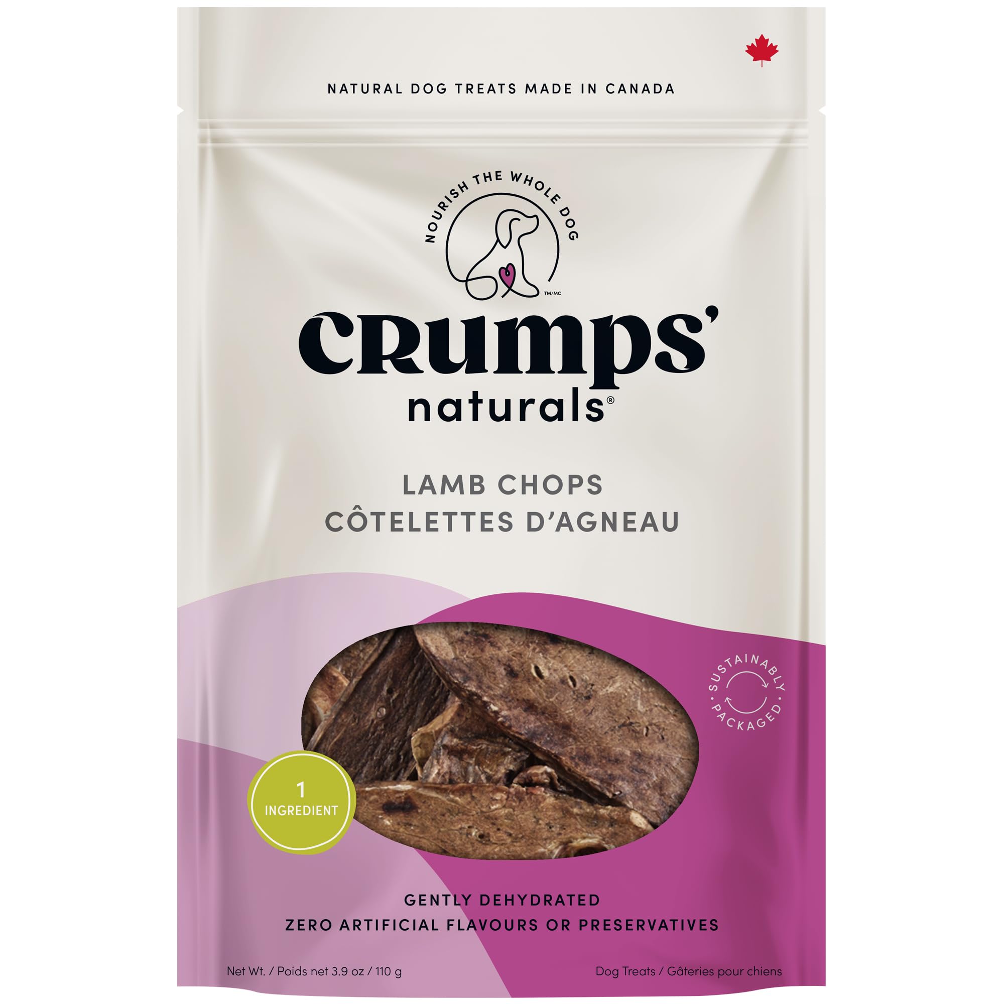 Crumps Naturals Lamb Chops 110g/3.9oz(Product Packaging May Vary)